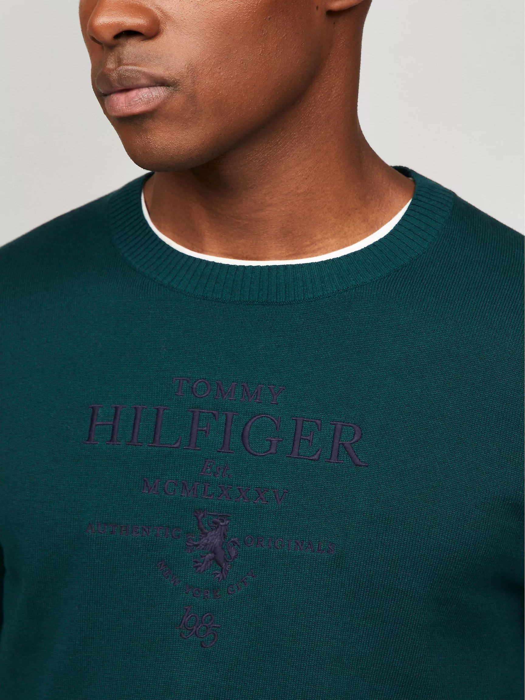 Мужской свитер Tommy Hilfiger, Свитер с вышитым гербом