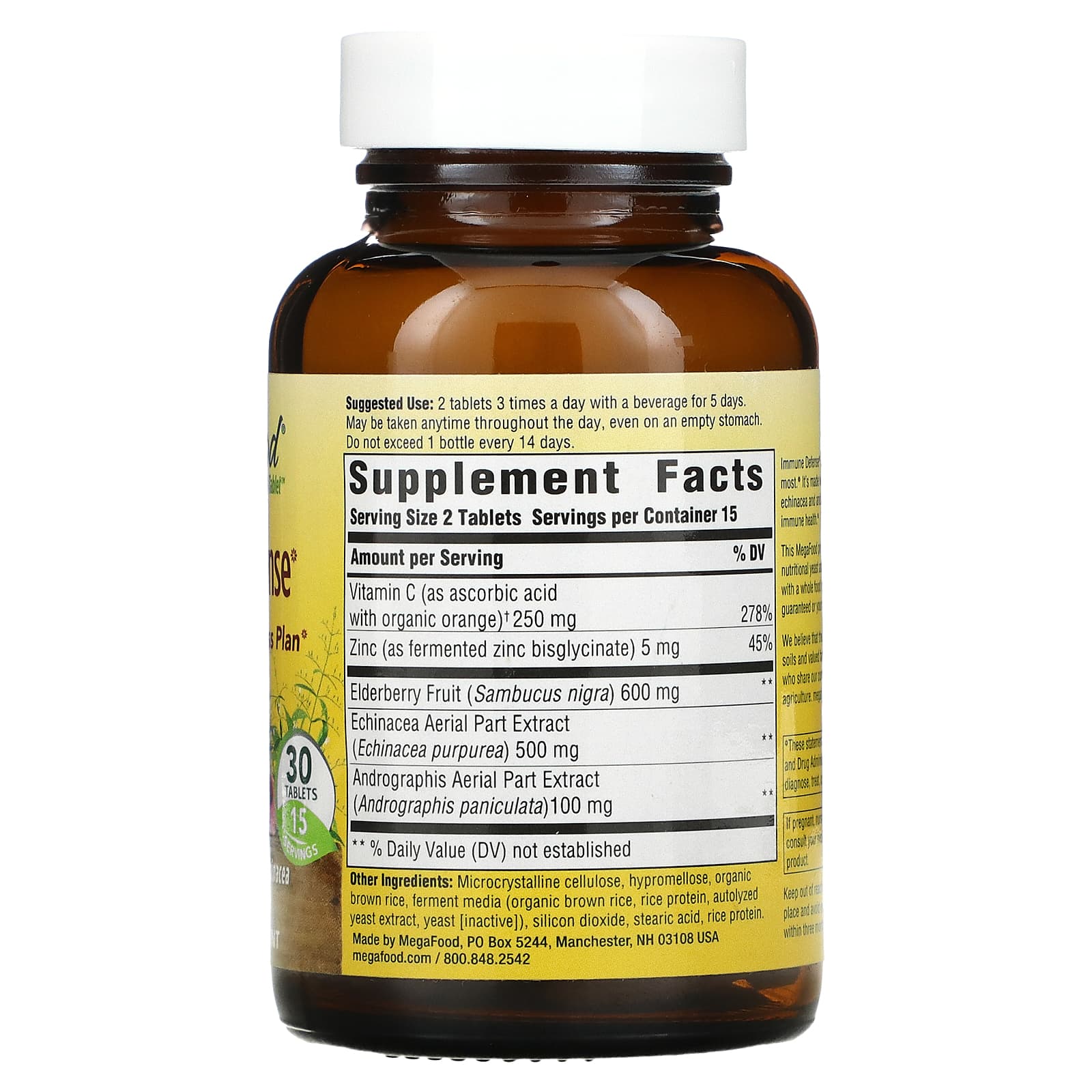 MegaFood, Acute Defense, 30 таблеток