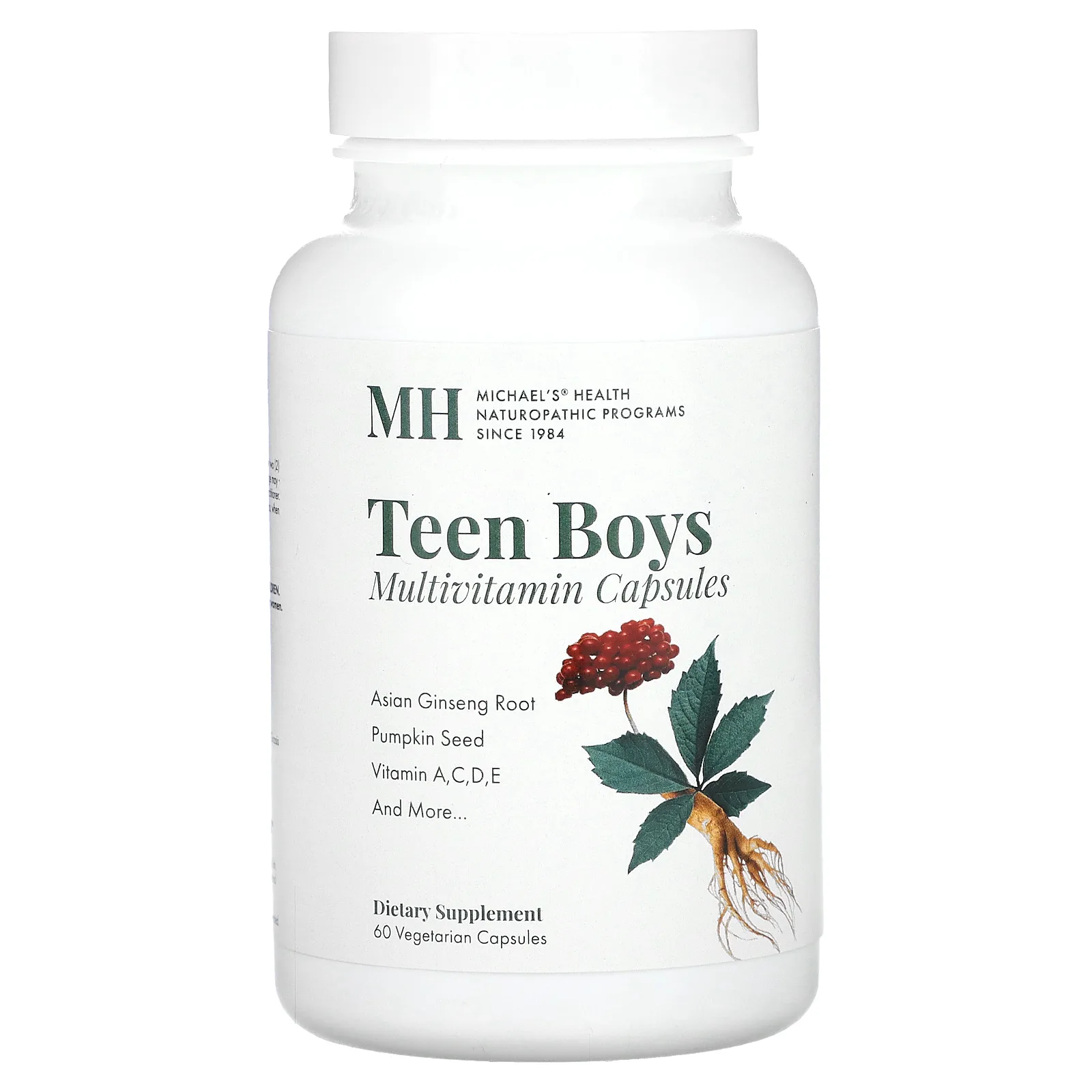 Michael's Naturopathic, Teen Boys Caps, капсулы для мальчиков-подростков, мультивитамины для ежедневного приема, 60 вегетарианских капсул