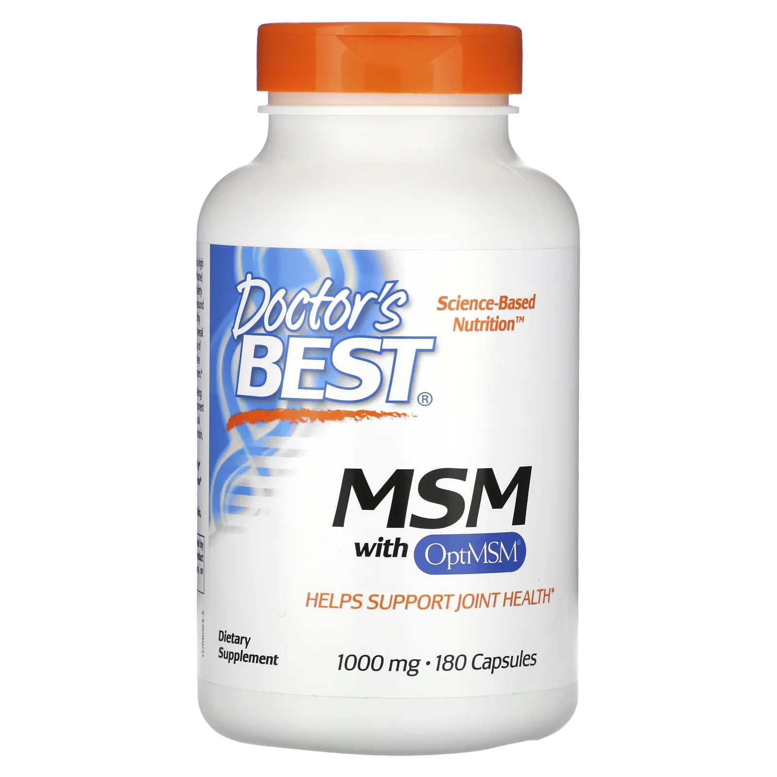 Doctor's Best, МСМ с OptiMSM, 1000 мг, 180 капсул