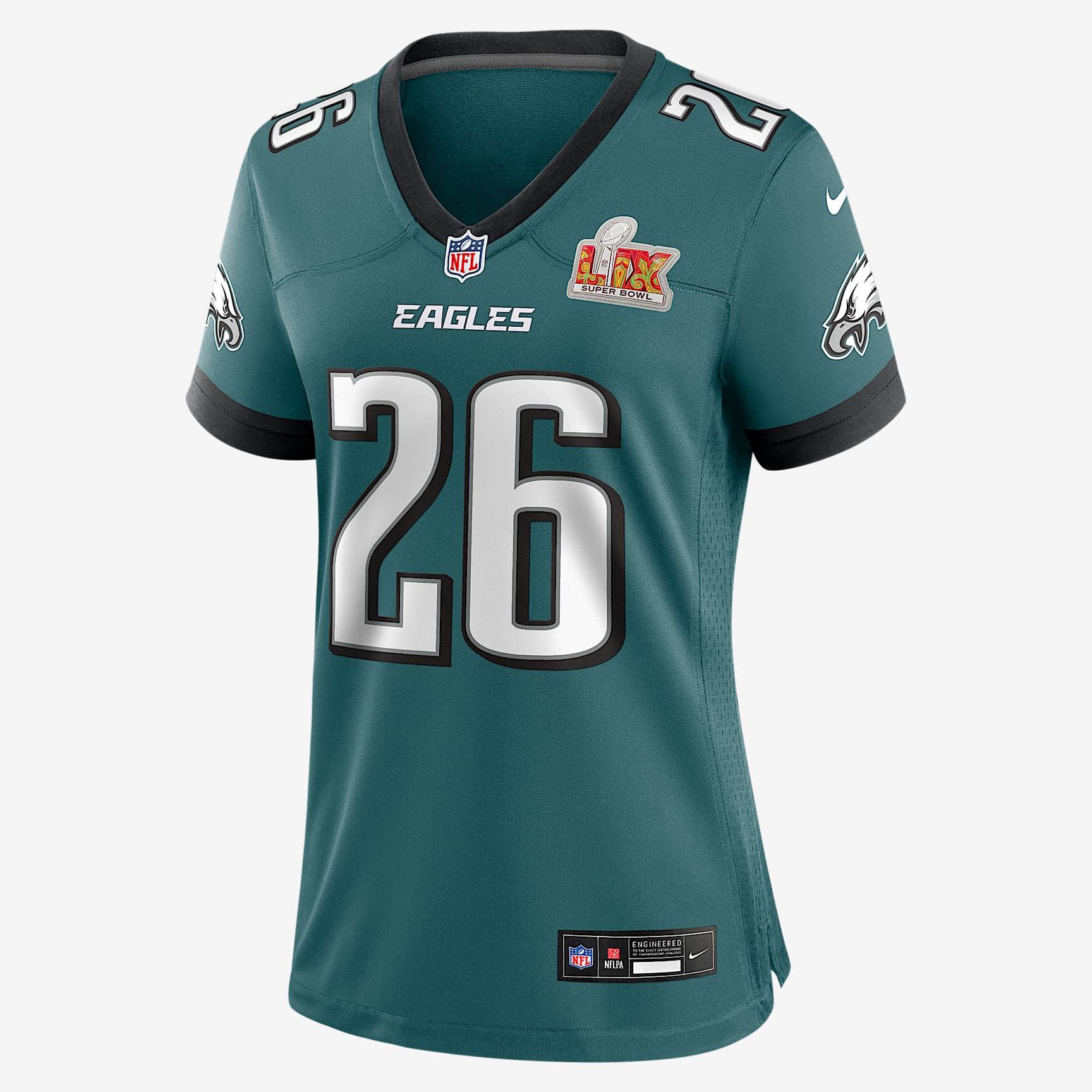 Saquon Barkley Philadelphia Eagles Super Bowl LIX Women's Nike NFL Game Jersey