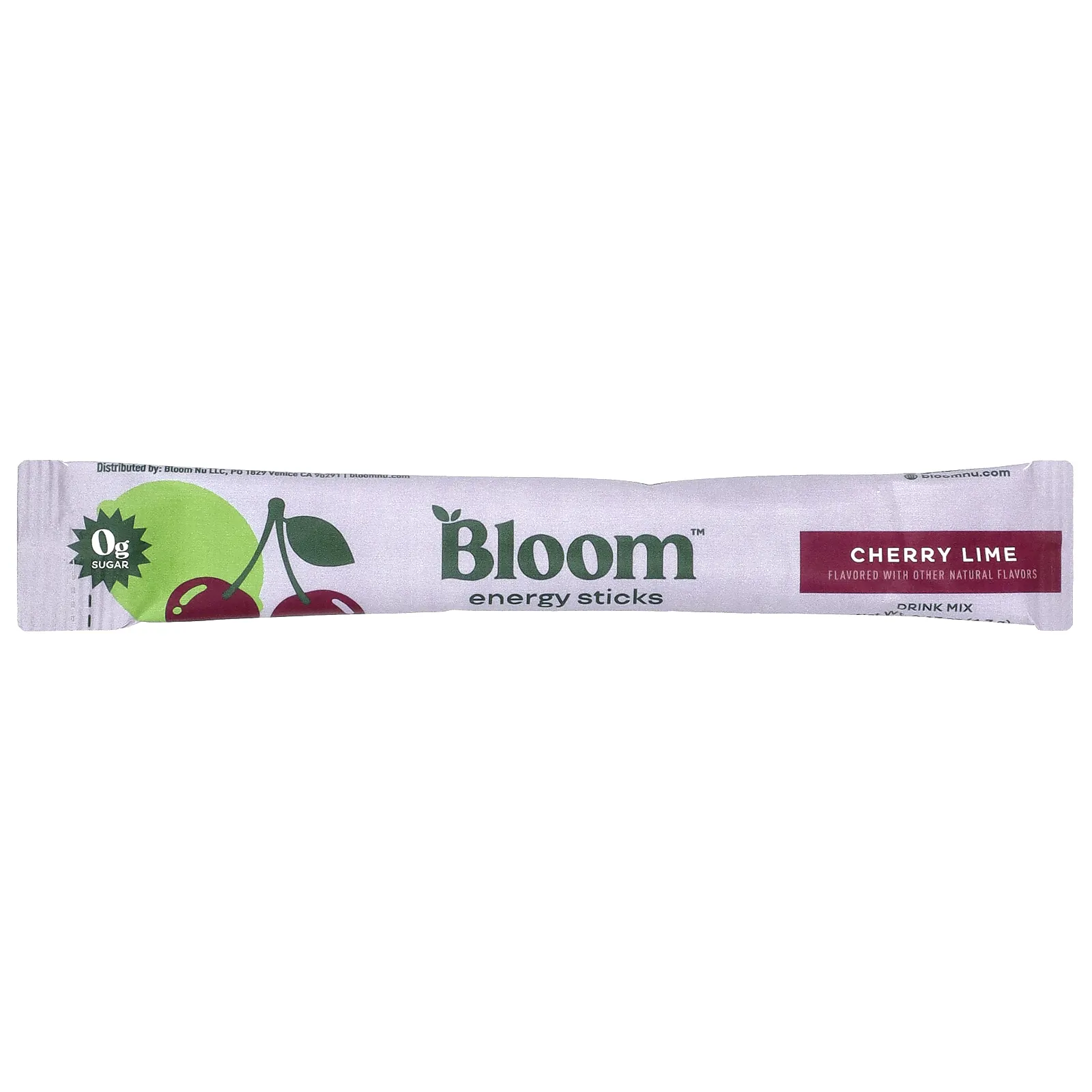 Bloom, энергетические стики, вишня и лайм, 10 шт. по 4,7 г (0,17 унции)