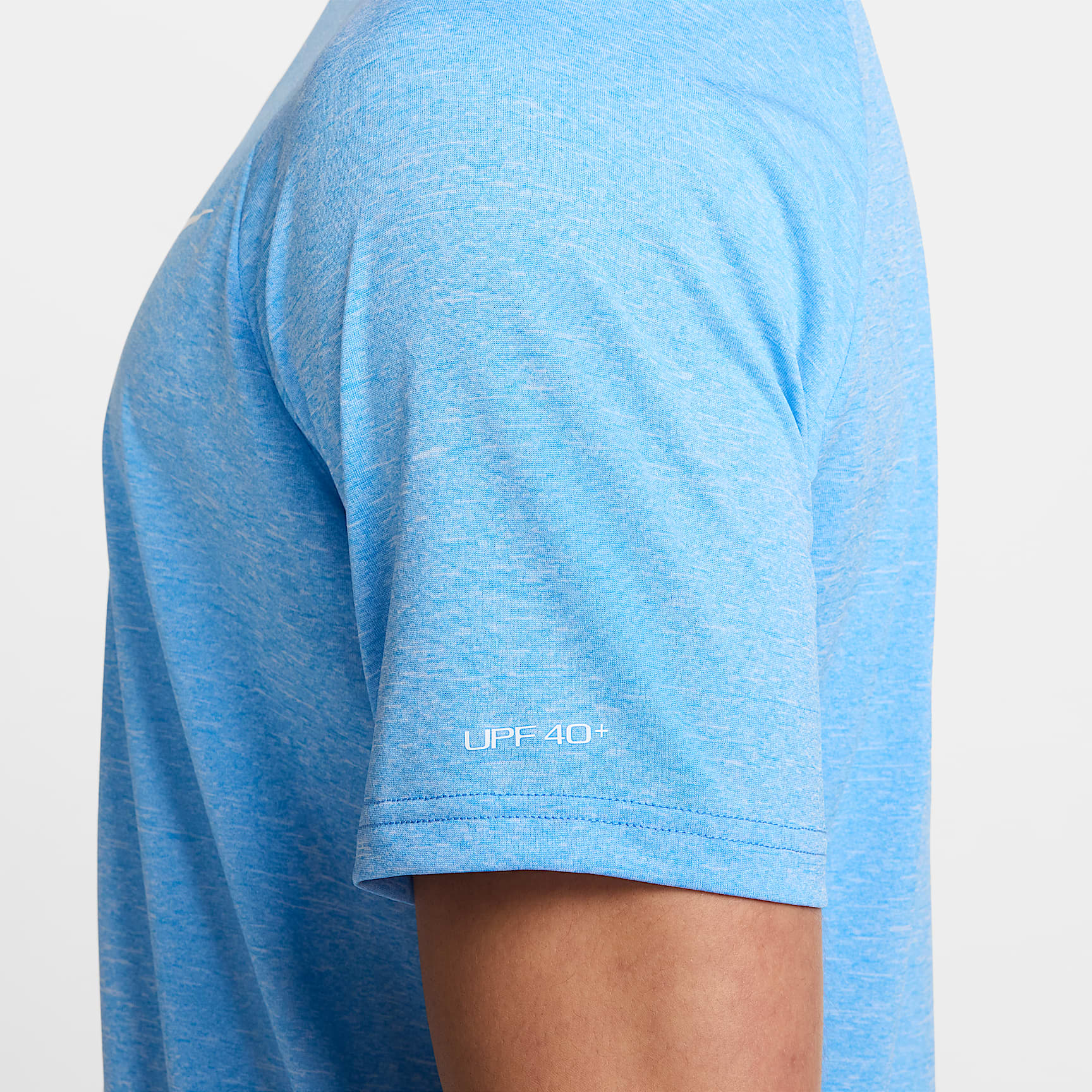 Nike Men's Heathered Short-Sleeve Hydroguard Swim Shirt