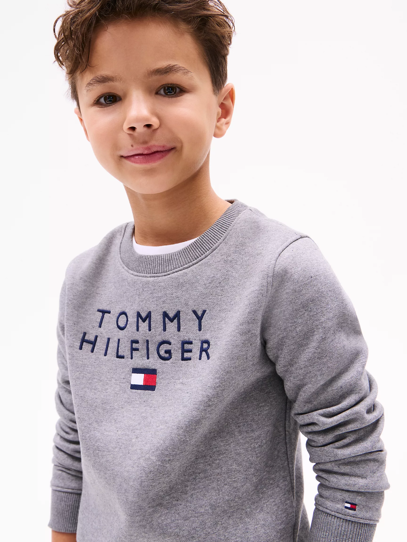 Толстовка для мальчика Tommy Hilfiger, Детский свитшот с логотипом Hilfiger
