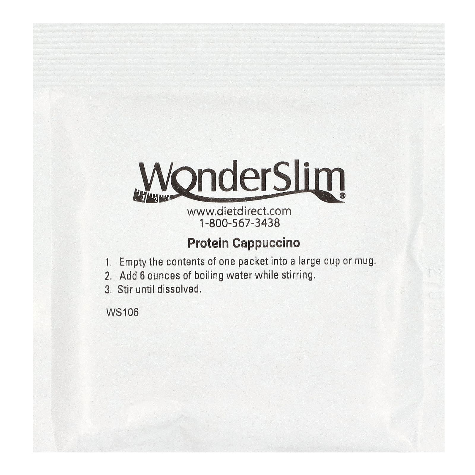 WonderSlim, протеиновый капучино, оригинальный сливочный вкус, 7 пакетиков по 17 г (1,6 унции)