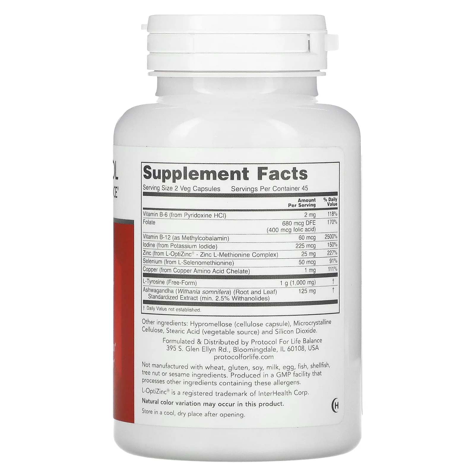 Protocol for Life Balance, Ortho Thyroid, 90 растительных капсул