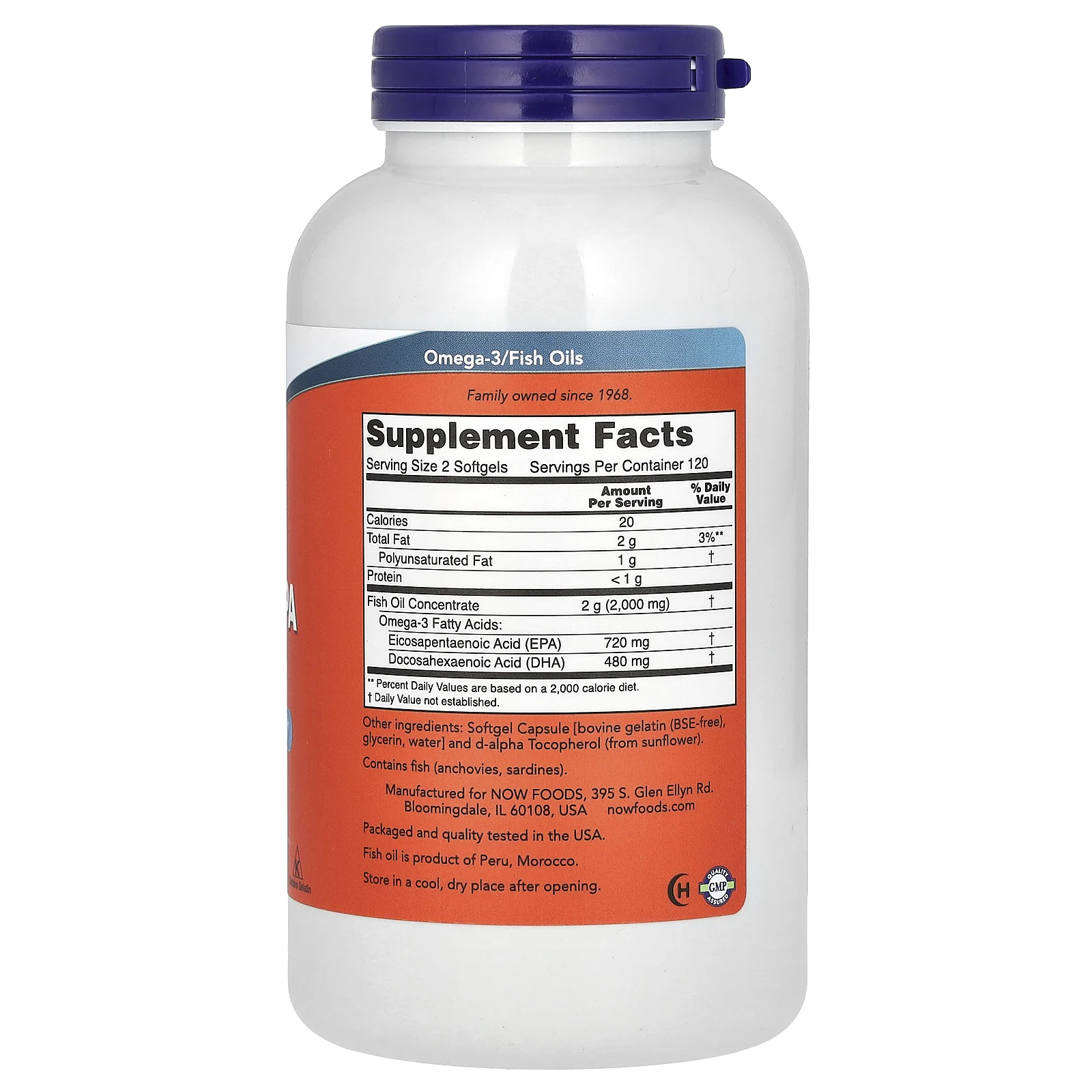 NOW Foods, Super Omega, рыбий жир с ЭПК, 240 капсул