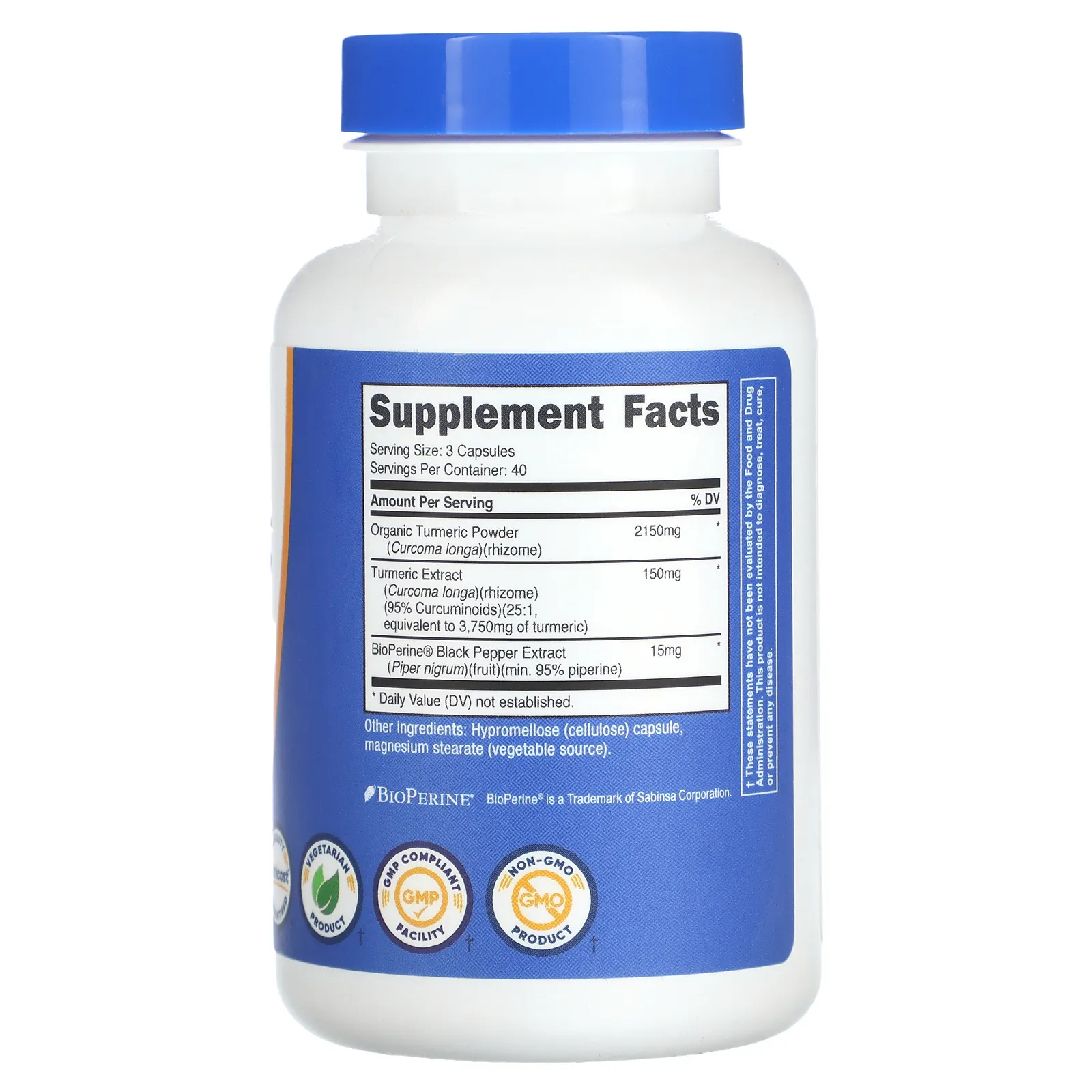 Nutricost, куркума, 2300 мг, 120 капсул (766 мг в 1 капсуле)