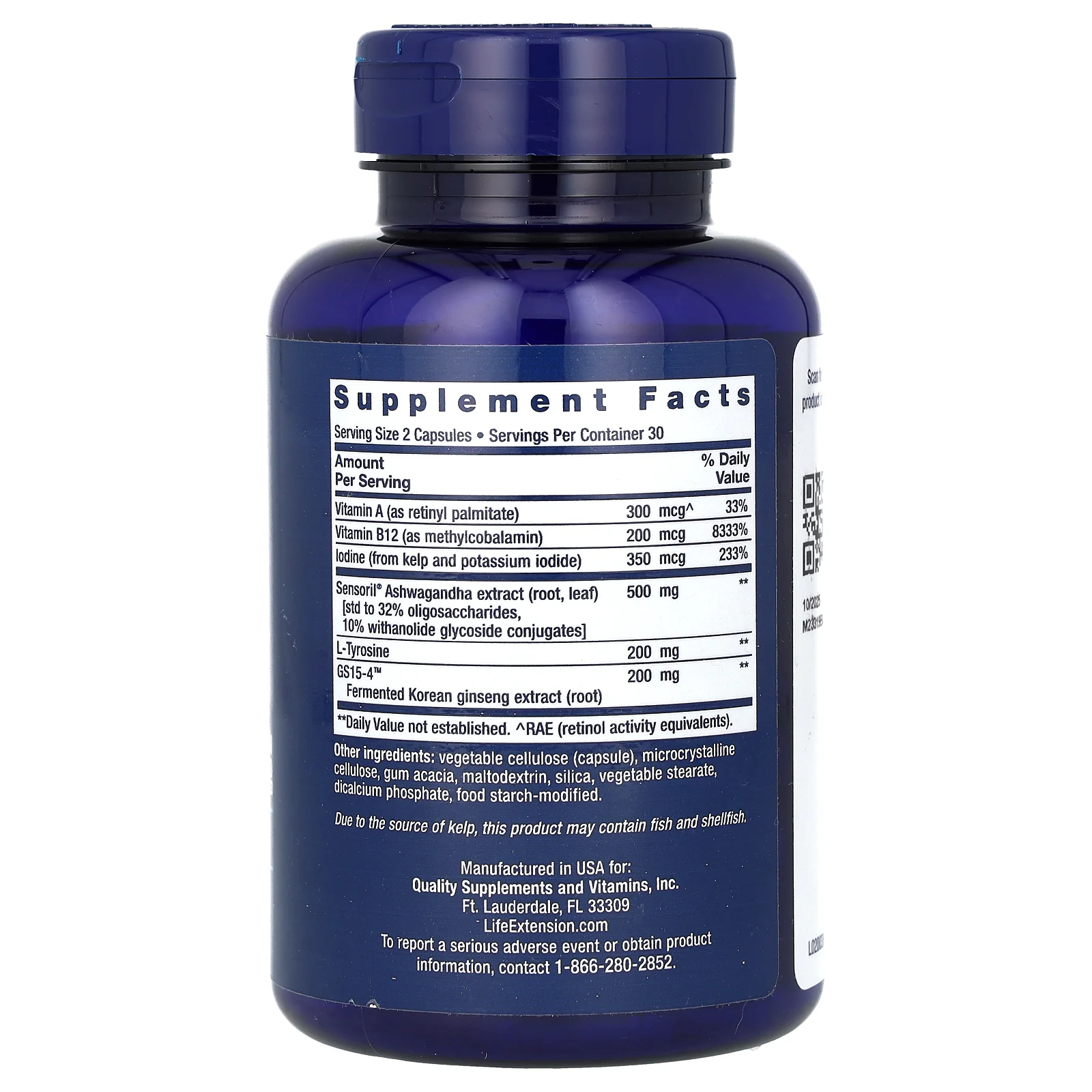 Life Extension, комплекс для поддержки здоровья щитовидной железы, 60 капсул