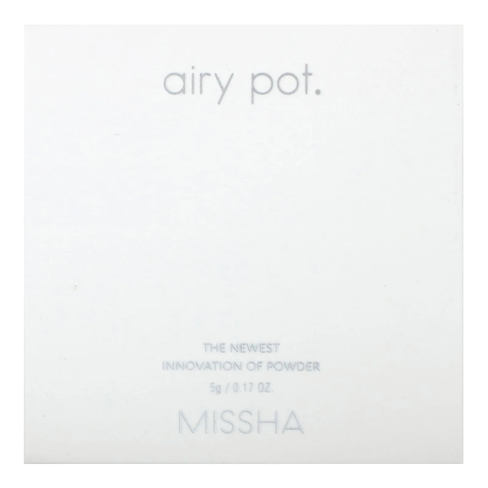 Missha, Airy Pod Pressed Powder, полупрозрачная, 5 г (0,17 унции)