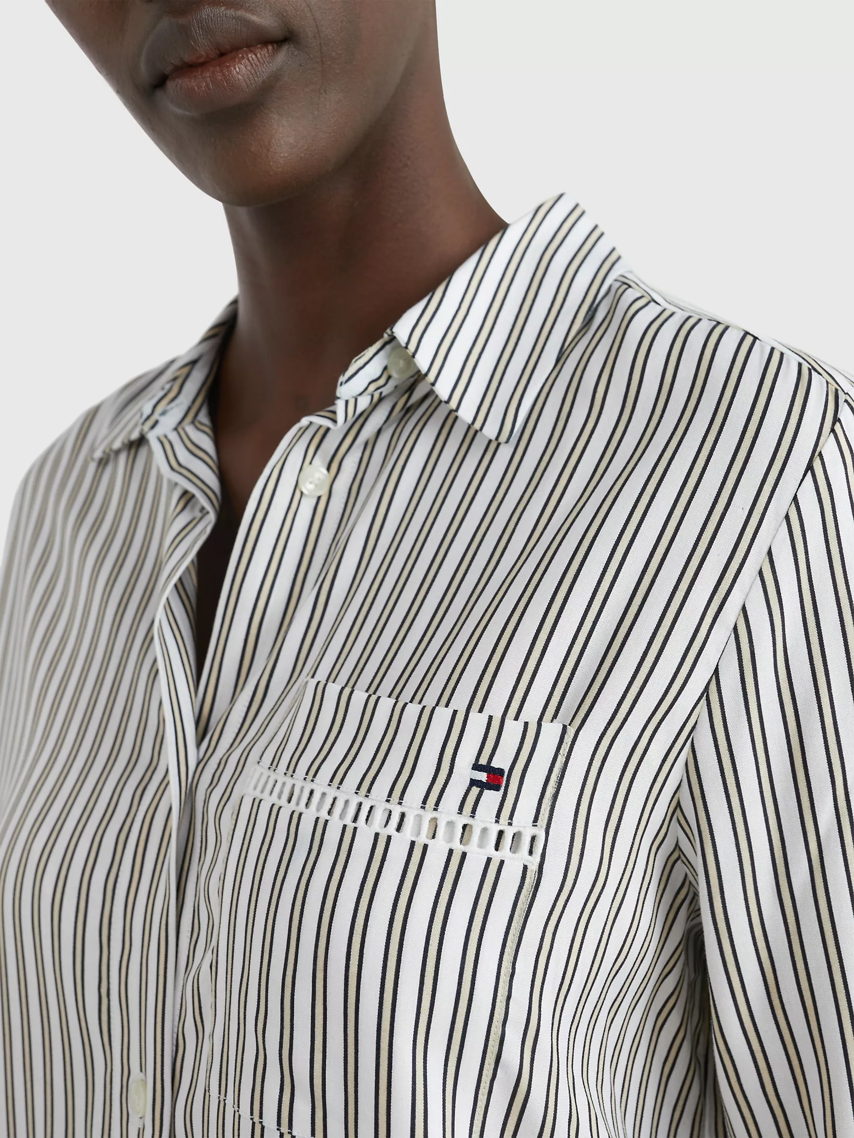 Женская одежда для сна Tommy Hilfiger, Полосатая пижамная рубашка