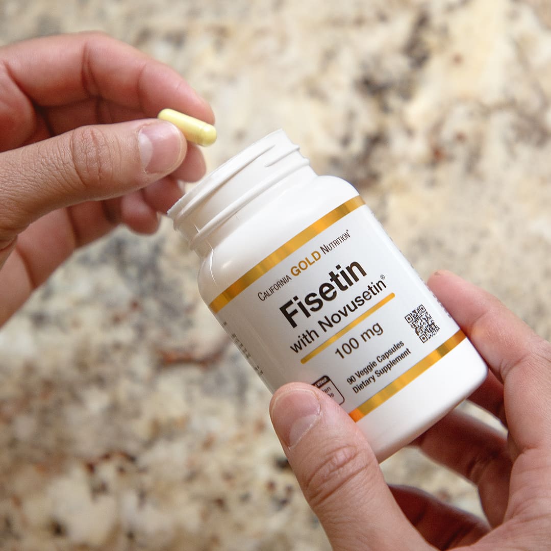 California Gold Nutrition, Fisetin with Novusetin, физетин, 100 мг, 90 растительных капсул