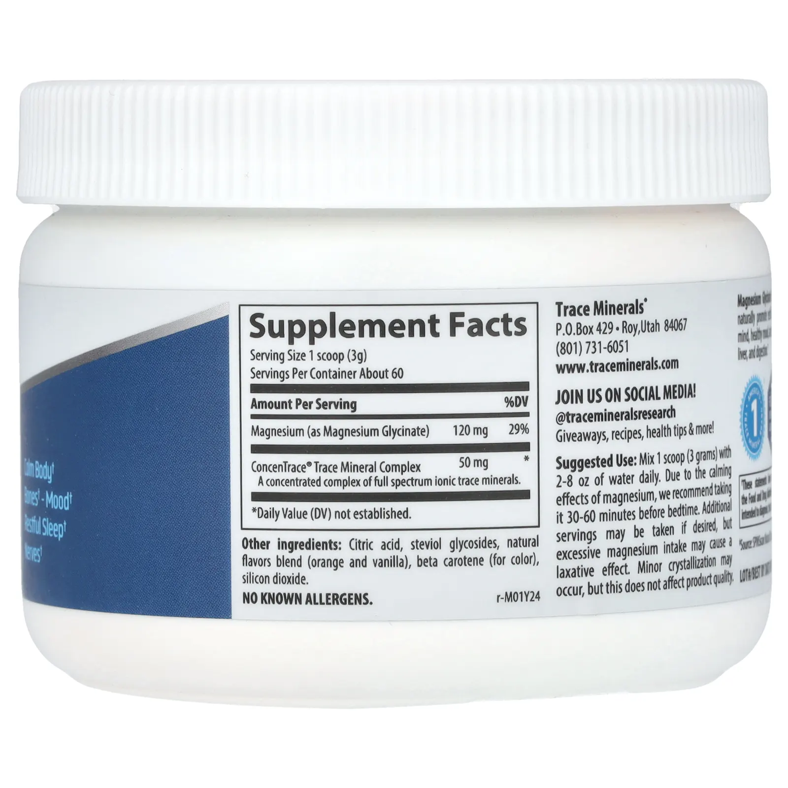 Trace Minerals ®, Порошок глицината магния, Orange Dream, 180 г (6,35 унции)