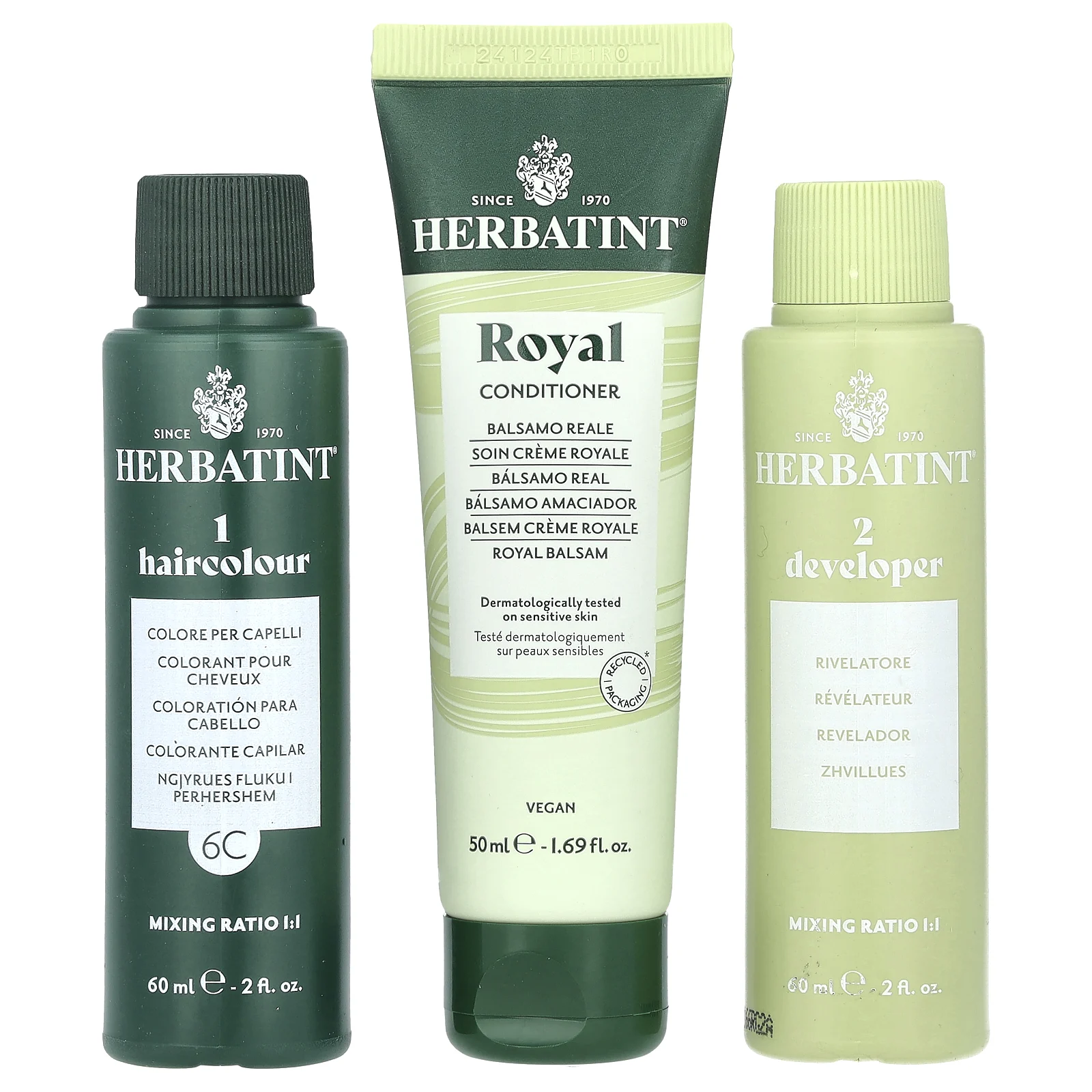 Herbatint, Стойкая гель-краска для волос, 6C, темный пепельный блондин, 135 мл (4,56 жидк. унции)