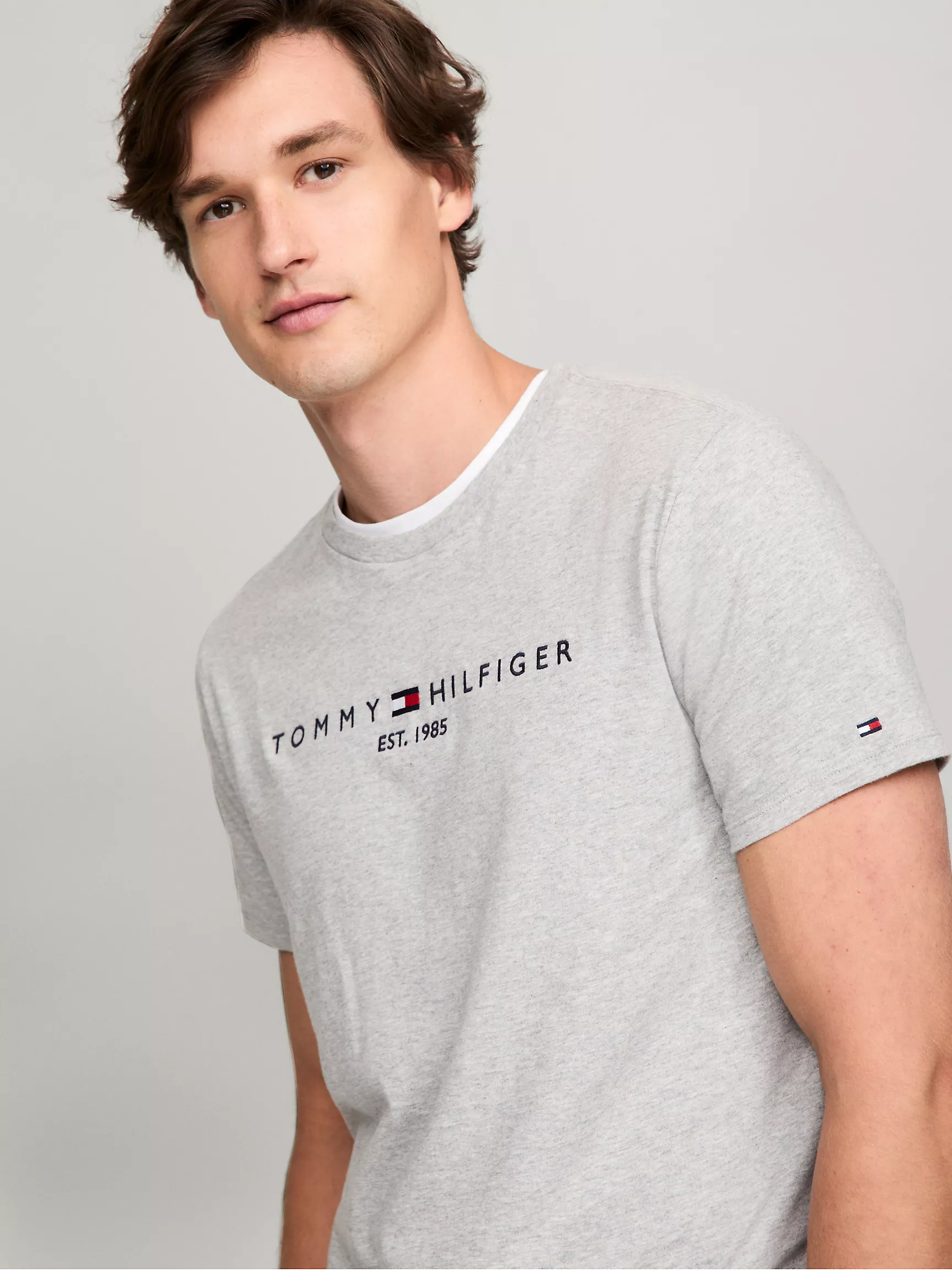 Мужская футболка Tommy Hilfiger, Футболка с вышитым логотипом Tommy