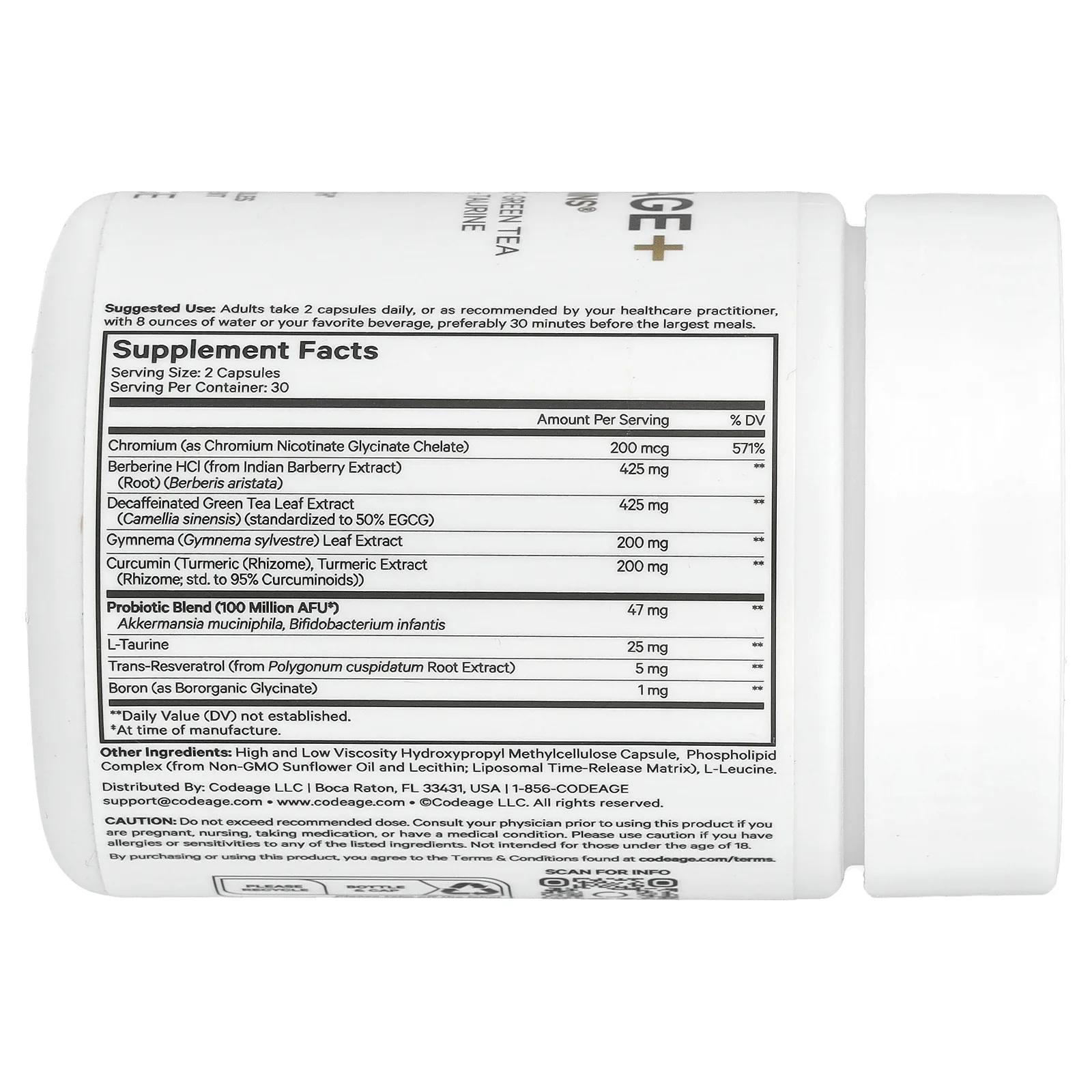 Codeage, GLP-Advantage +, Beyond Vitamins®, 60 растительных капсул