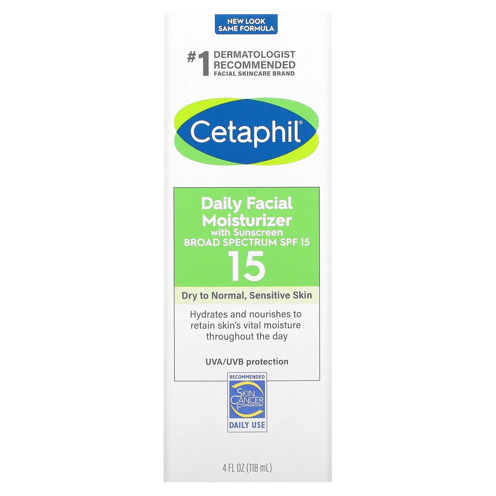 Cetaphil, Дневной увлажняющий лосьон для лица с SPF 15, 118 мл