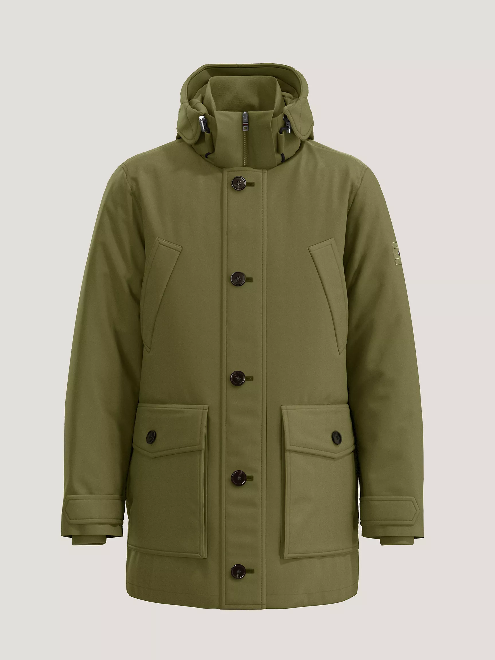 Мужская куртка Tommy Hilfiger, Легкая пуховая парка с капюшоном