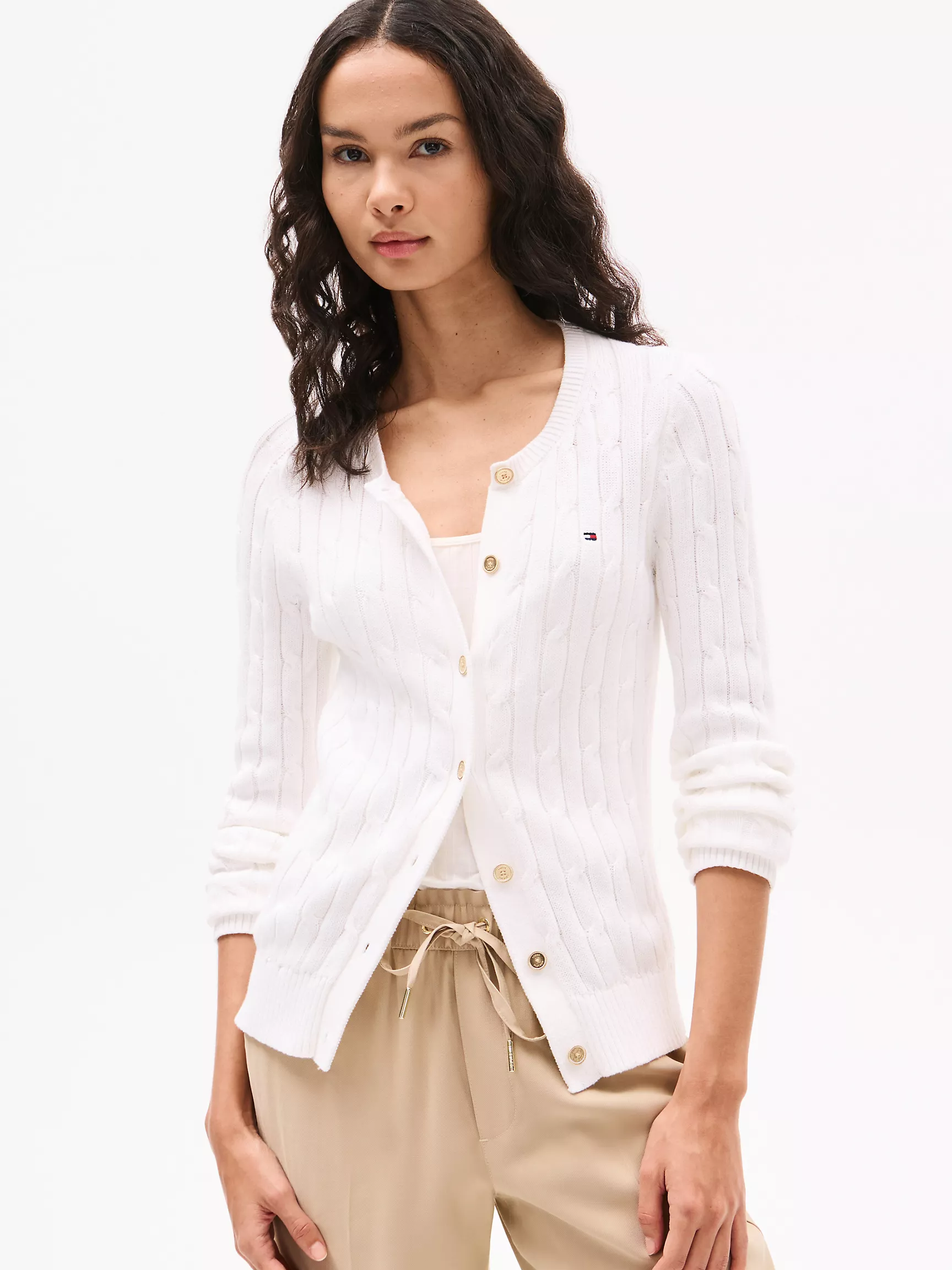 Женский свитер Tommy Hilfiger, Кардиган с узором "косы"