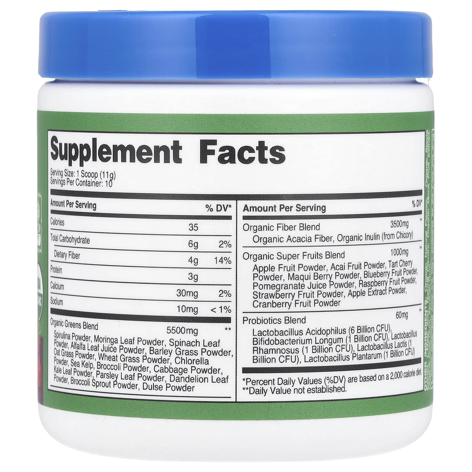 Nutricost, Органическая суперзеленая, ягодное ассорти, 111 г (3,9 унции)