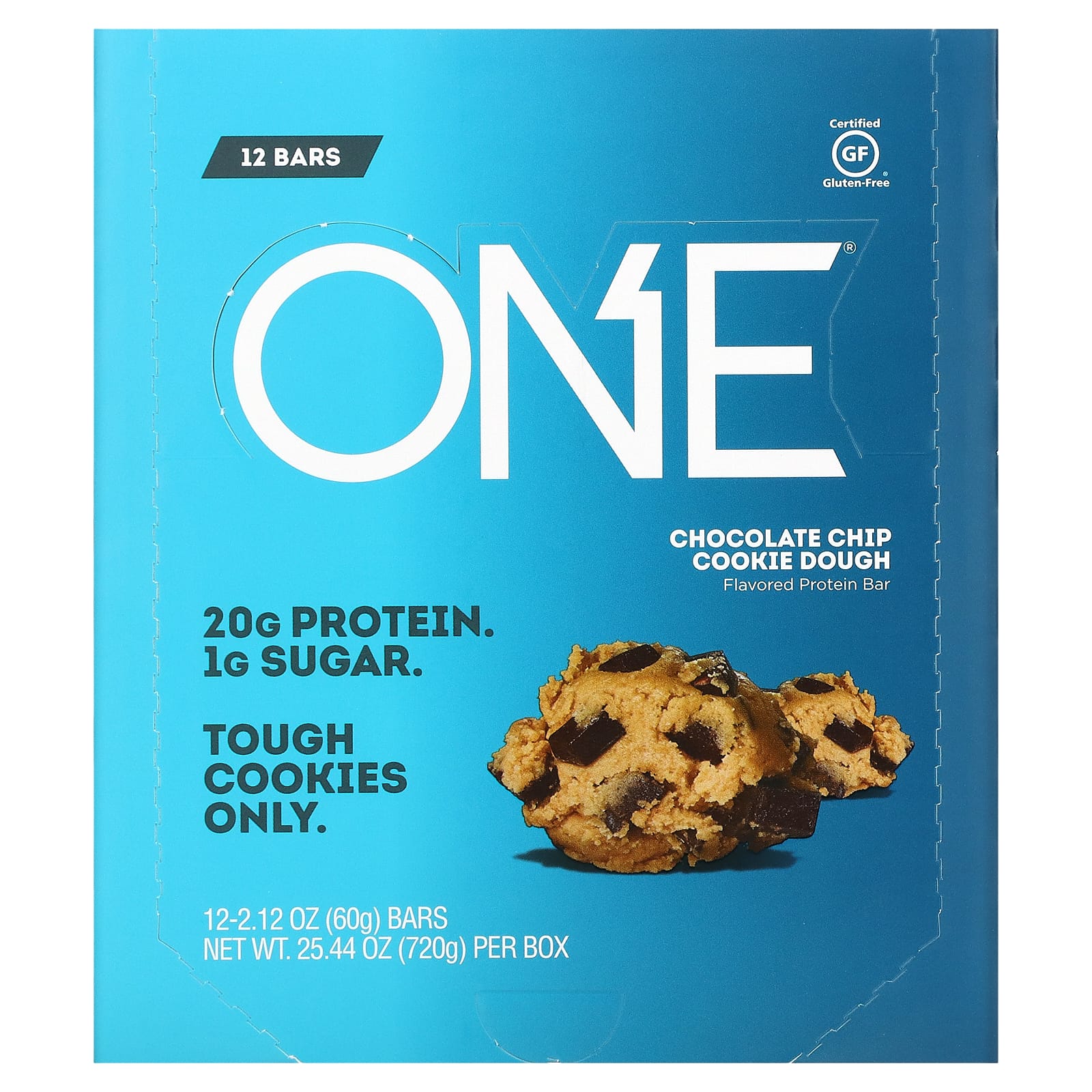 One Brands, ONE Bar, батончики с шоколадной крошкой Cookie Dough, 12 батончиков, 60 г (2,12 унции) каждый