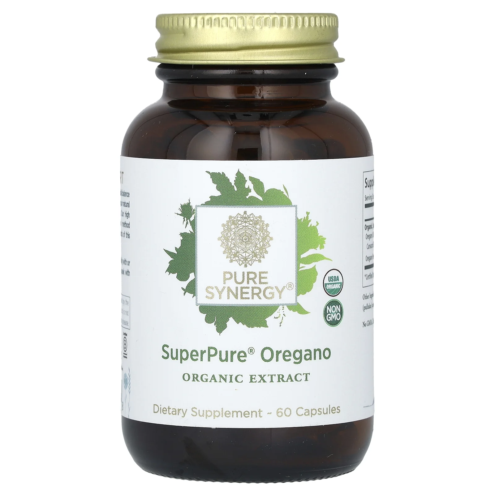 Pure Synergy, SuperPure, орегано, 60 капсул