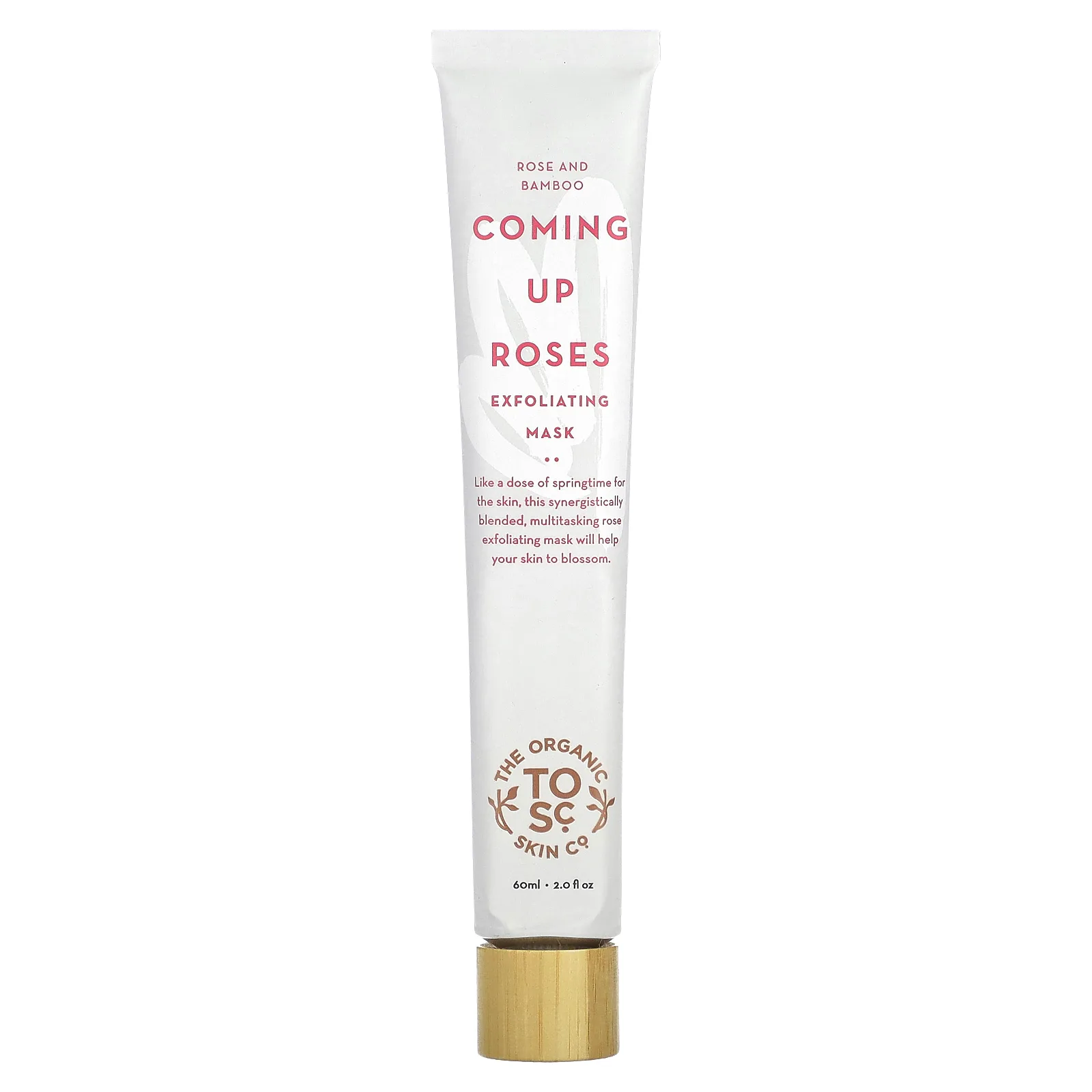 The Organic Skin Co., Coming Up Roses, отшелушивающая косметическая маска с розой и бамбуком, 60 мл (2 жидк. Унции)