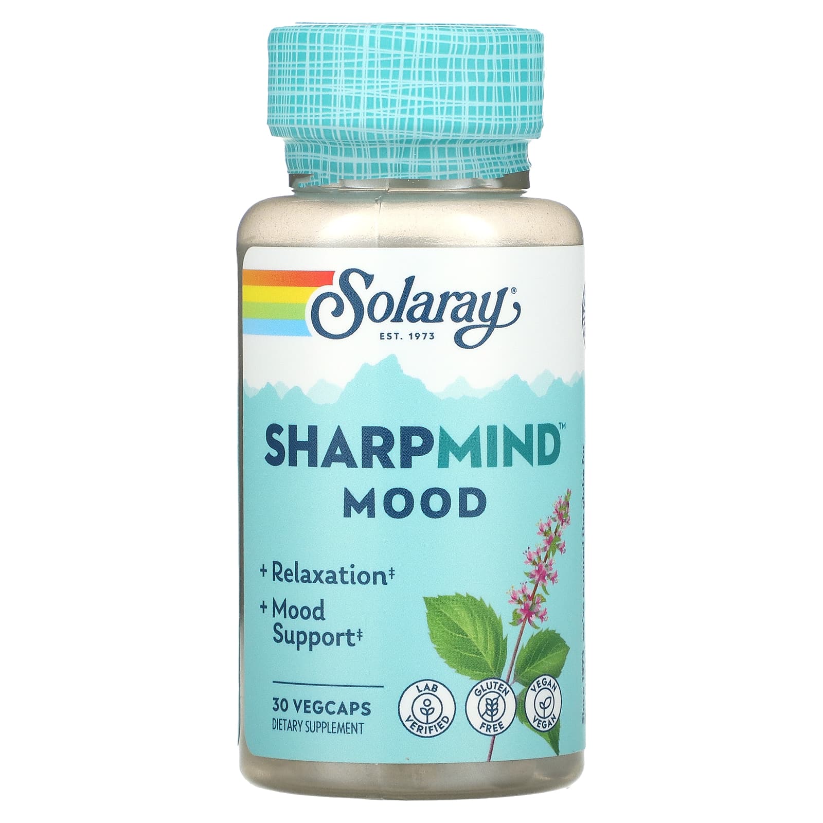 Solaray, SharpMind Mood, средство для улучшения настроения, 30 растительных капсул