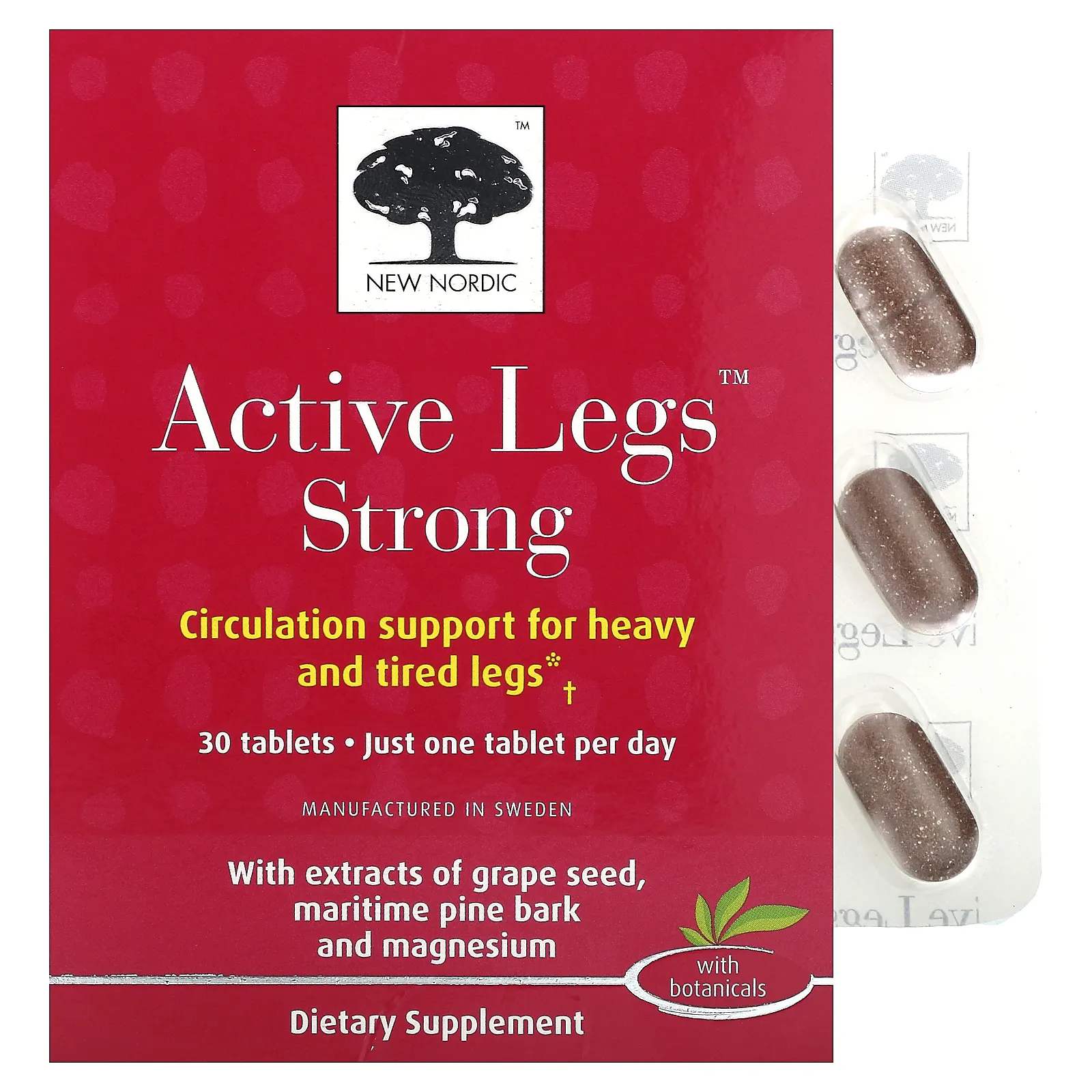New Nordic, Active Legs Strong, 30 таблеток