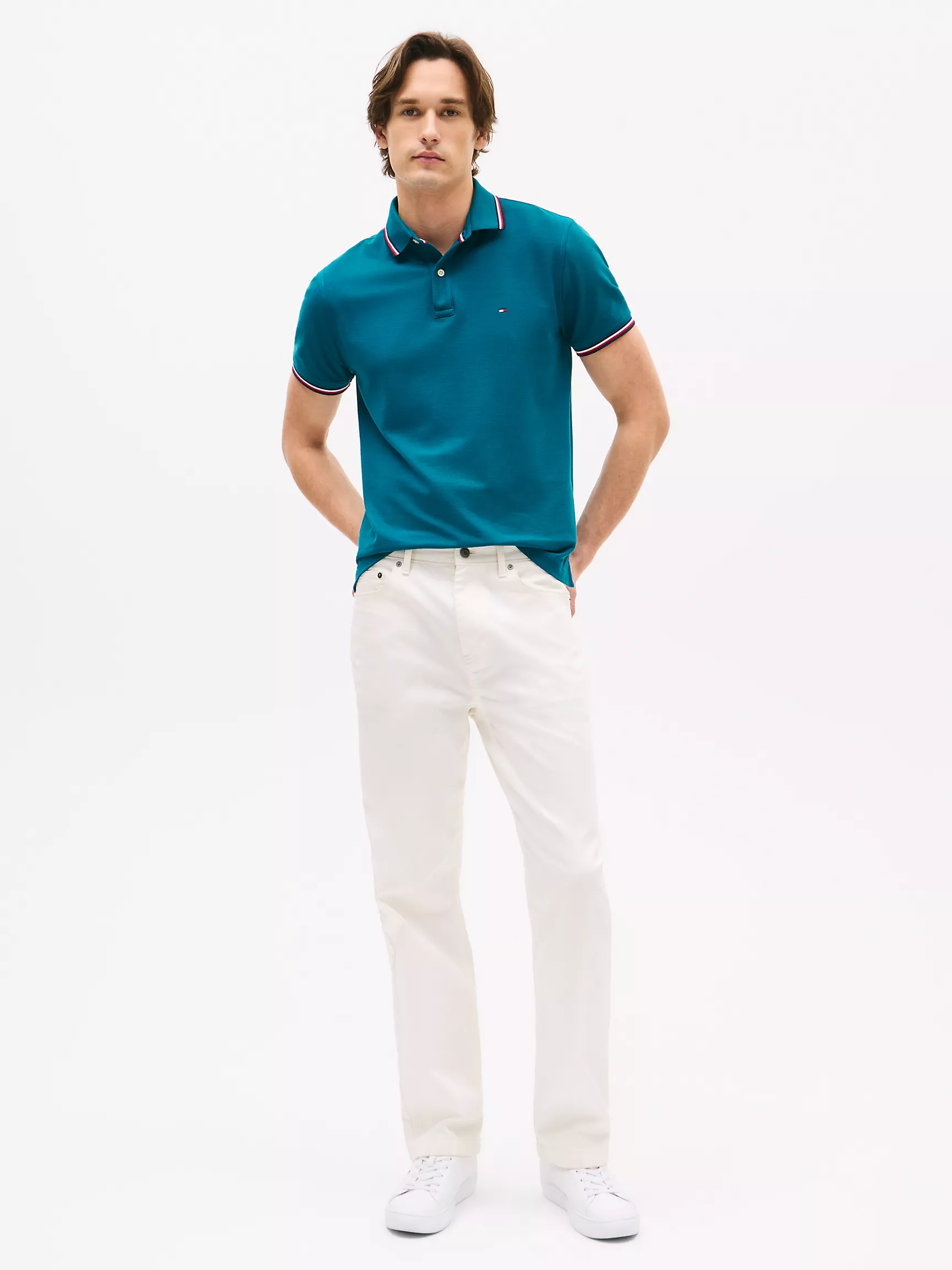 Мужское поло Tommy Hilfiger, Влагоотводящее поло Tommy стандартного кроя