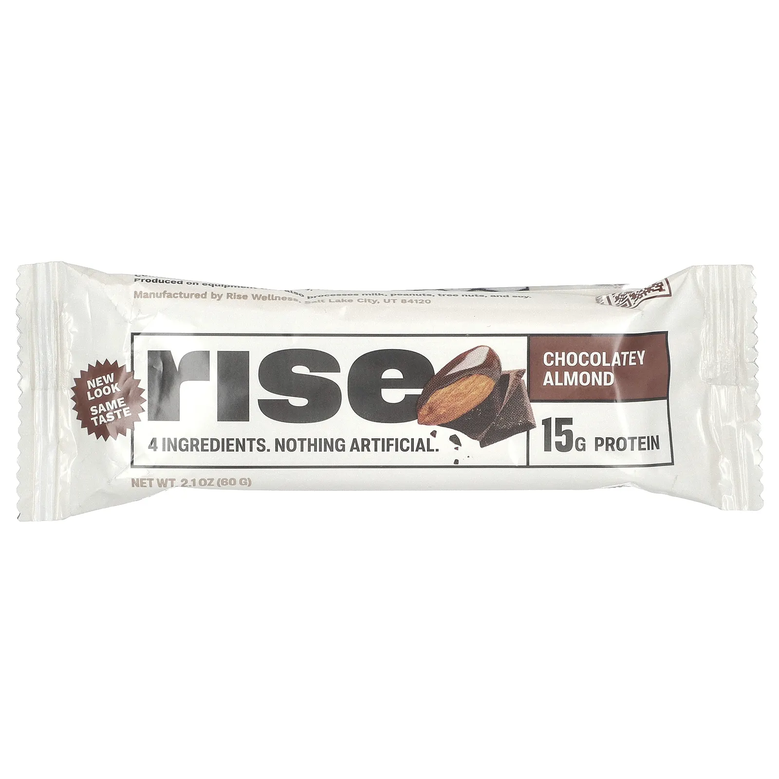 Rise Bar, The Simplest Protein, протеиновый батончик, с шоколадным вкусом миндаля, 12 батончиков по 60 г (2,1 унции)