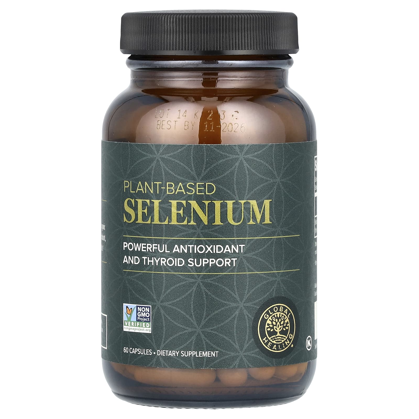 Global Healing, селен растительного происхождения, 60 капсул