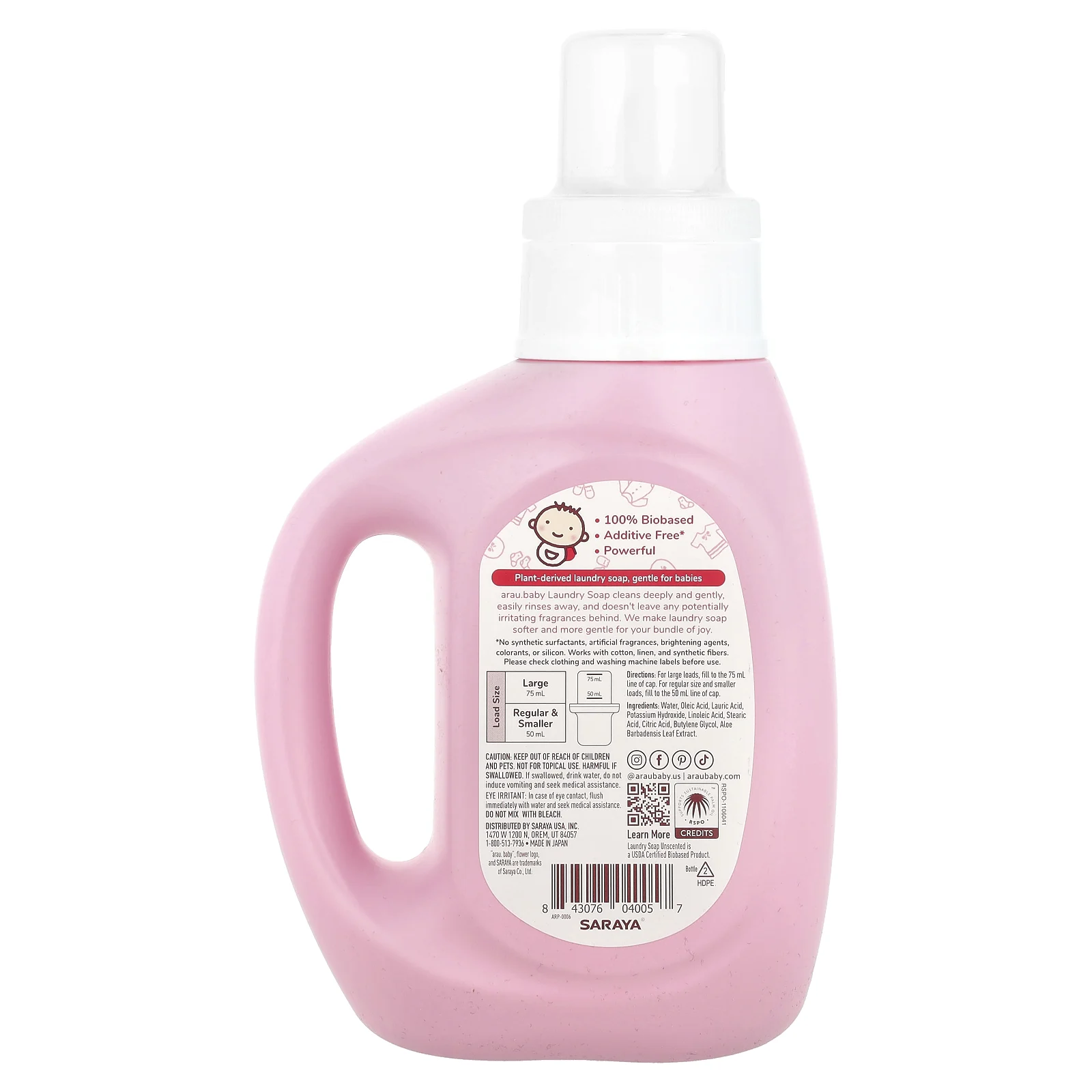 arau.baby, Мыло для стирки, без запаха, 800 мл (27 жидк. Унций)