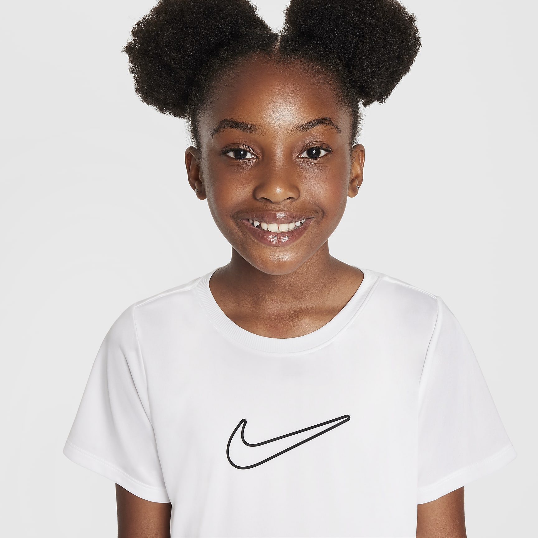 Nike One Fitted Big Kids' (Girls') Dri-FIT Short-Sleeve Top