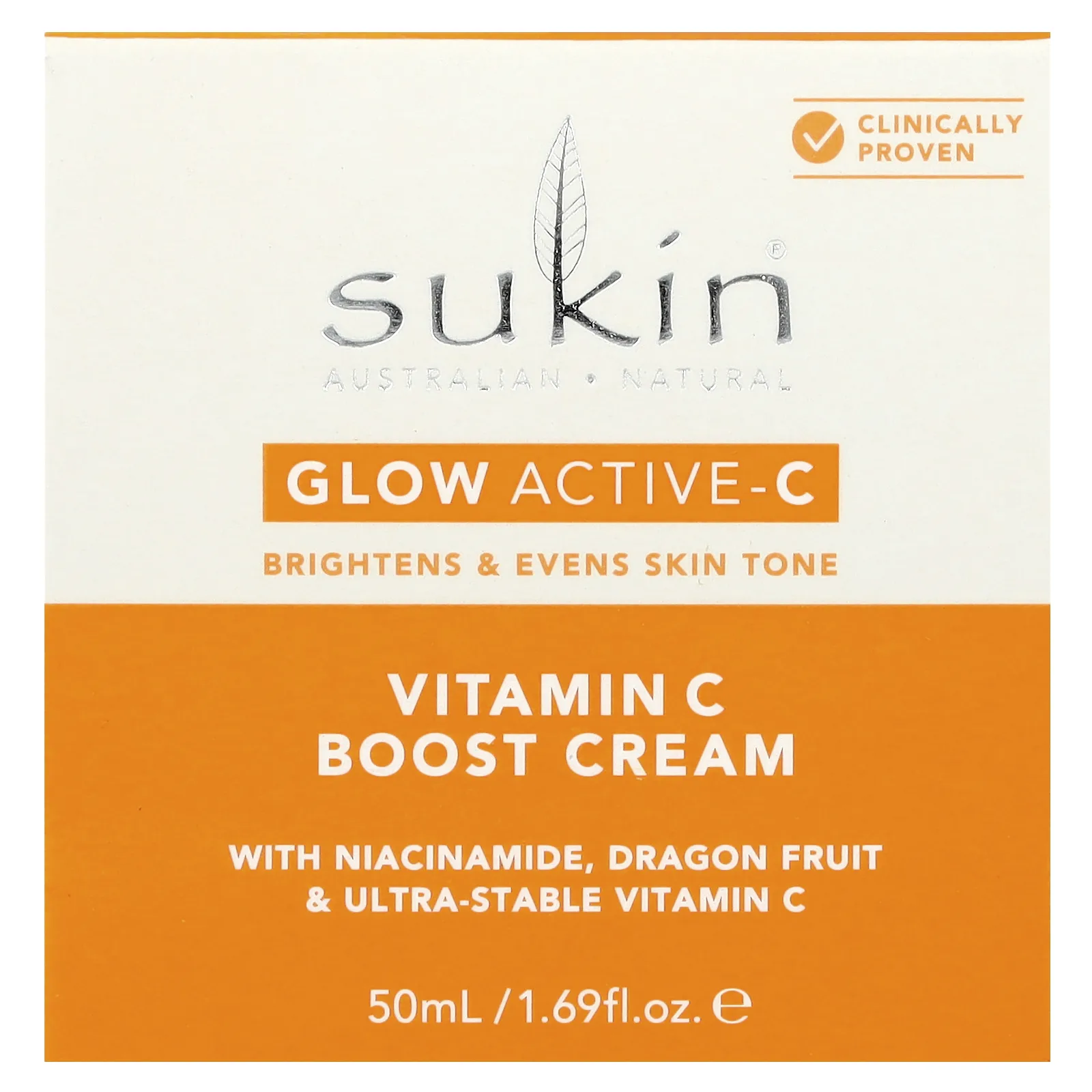 Sukin, Glow Active-C, крем с витамином C, 50 мл (1,69 жидк. Унции)