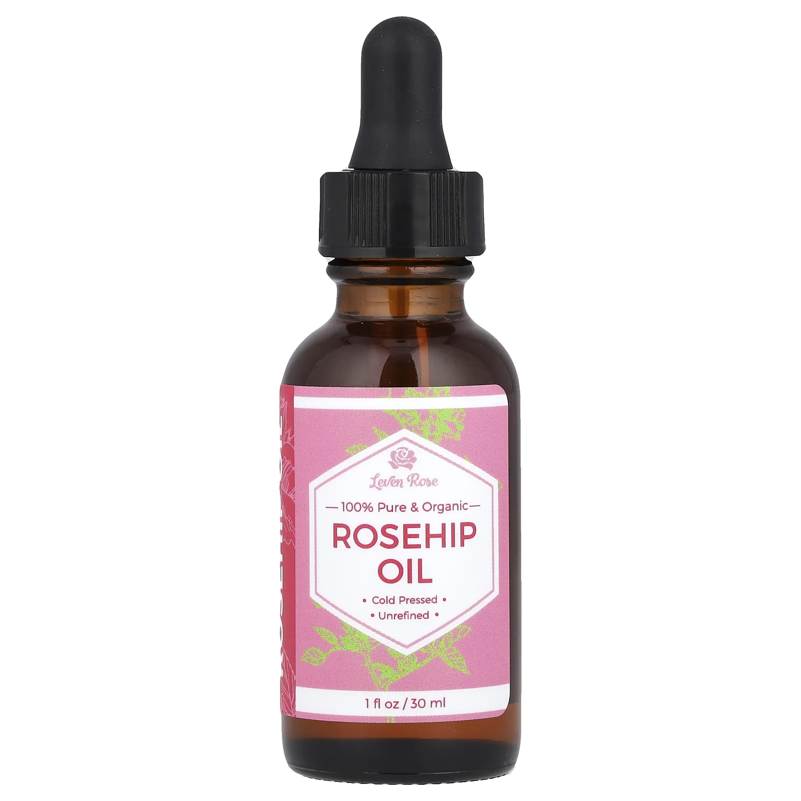 Leven Rose, 100% чистое и органическое масло шиповника, 30 мл (1 жидк. Унция)