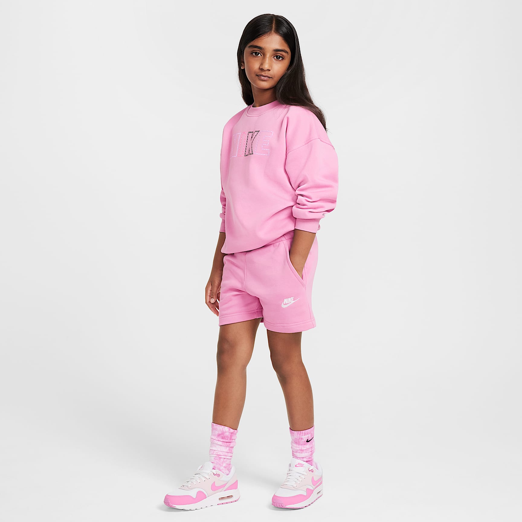 Nike Sportswear Club Fleece Big Kids' (Girls') 5" French Terry Shorts