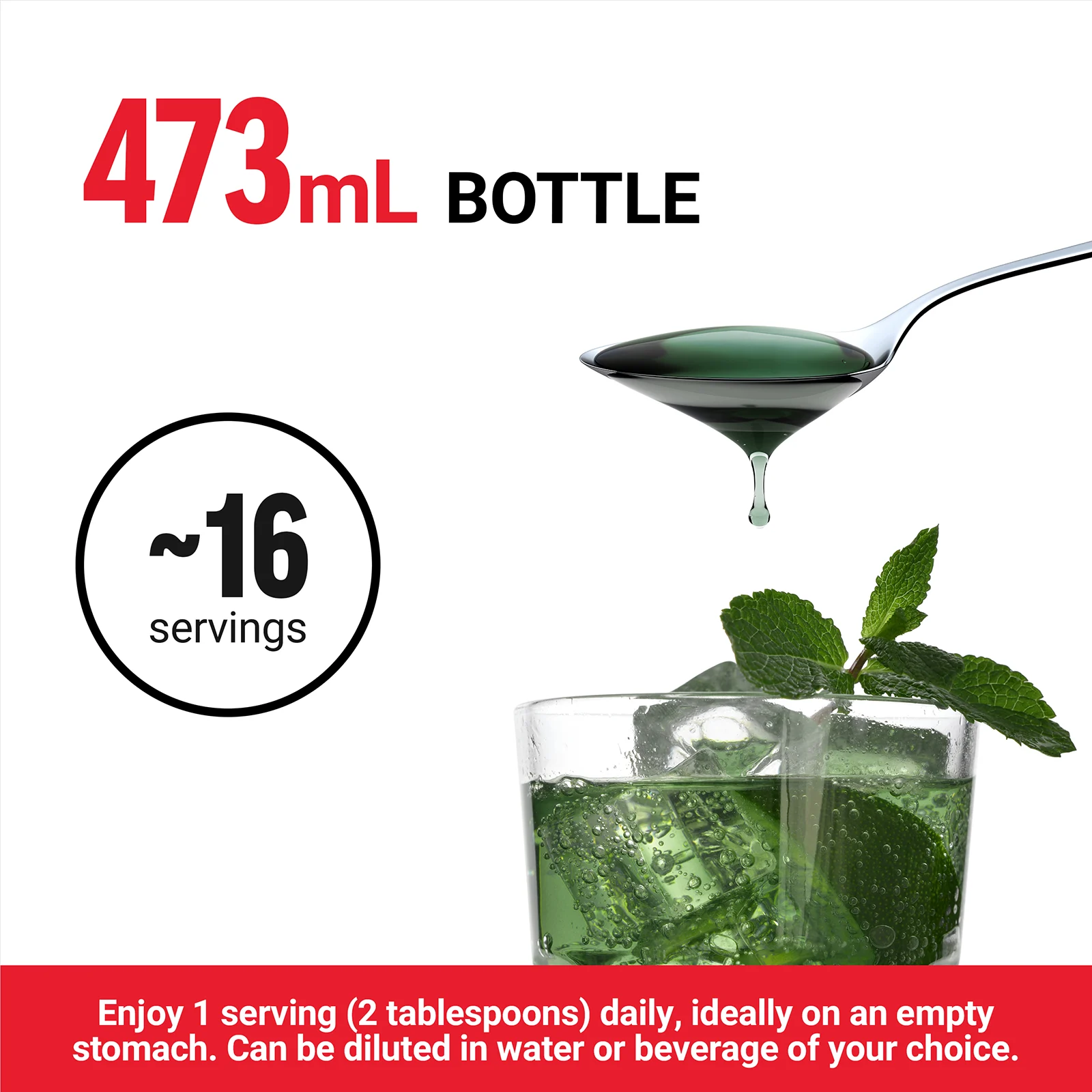 Force Factor, жидкий хлорофилл, натуральная мята, 136 мг, 473 мл (16 жидк. унций) (136 мг в 2 ст. л.)