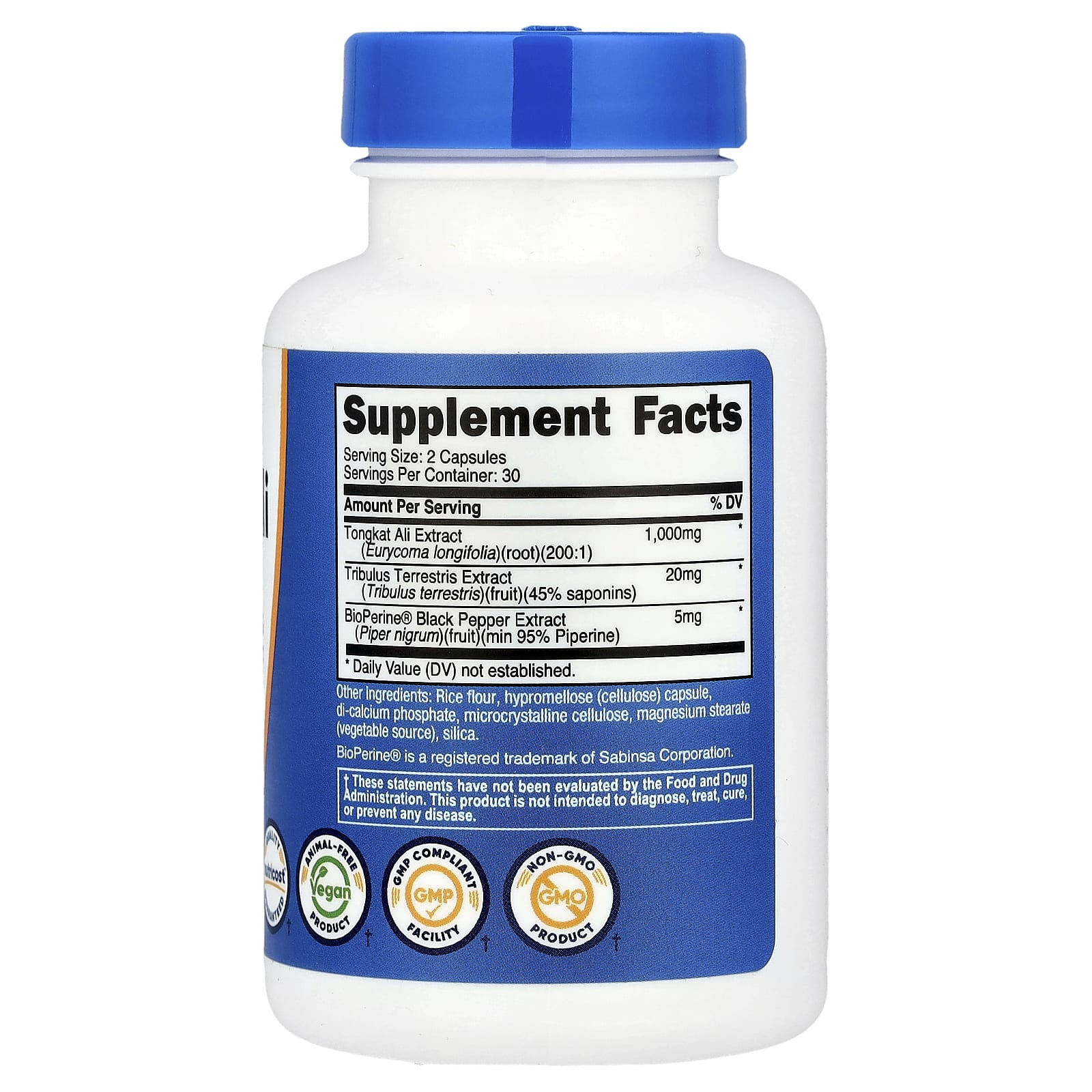 Nutricost, Тонгкат Али, 60 капсул