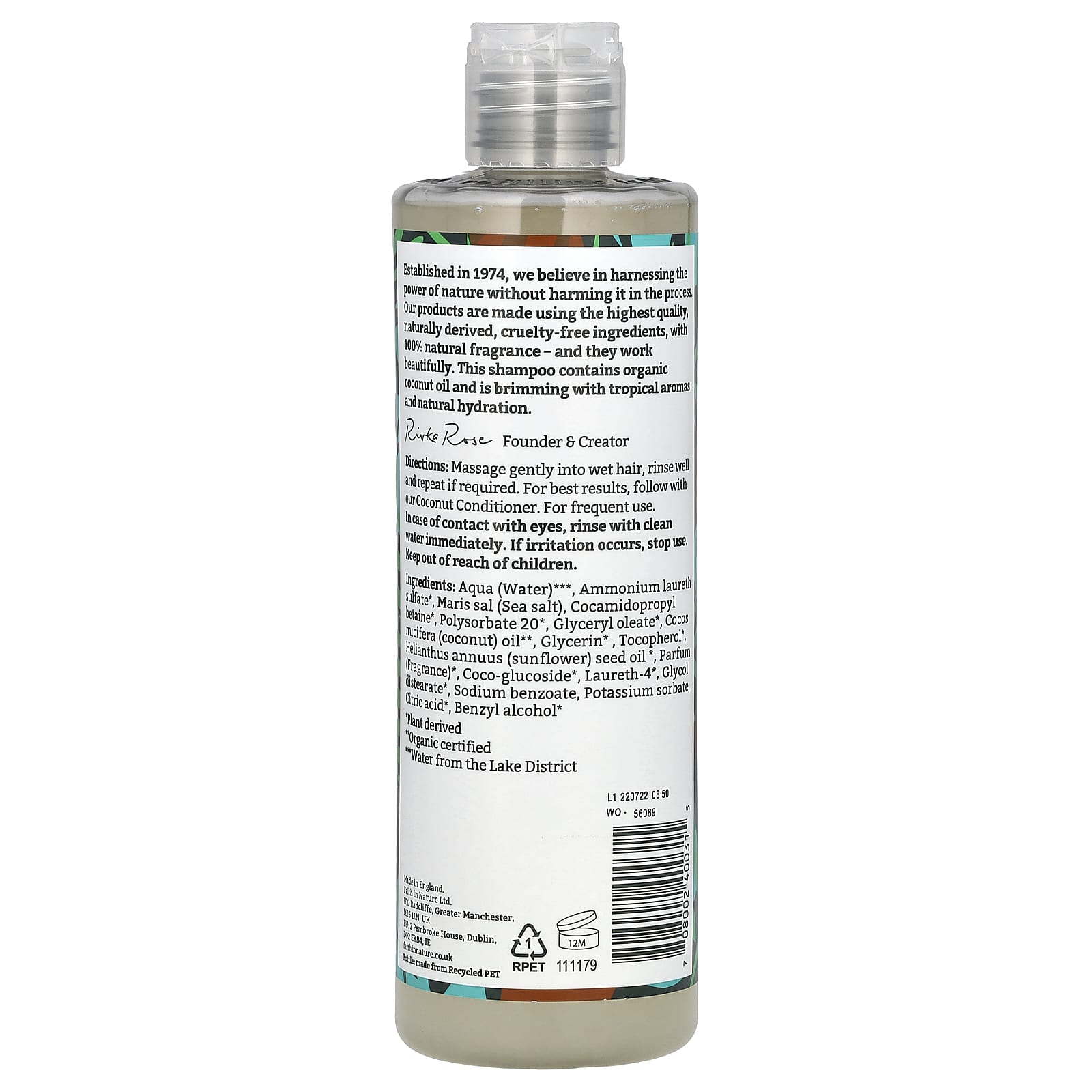 Faith in Nature, Шампунь, для нормальных / сухих волос, с кокосом, 400 мл (13,5 жидк. Унции)