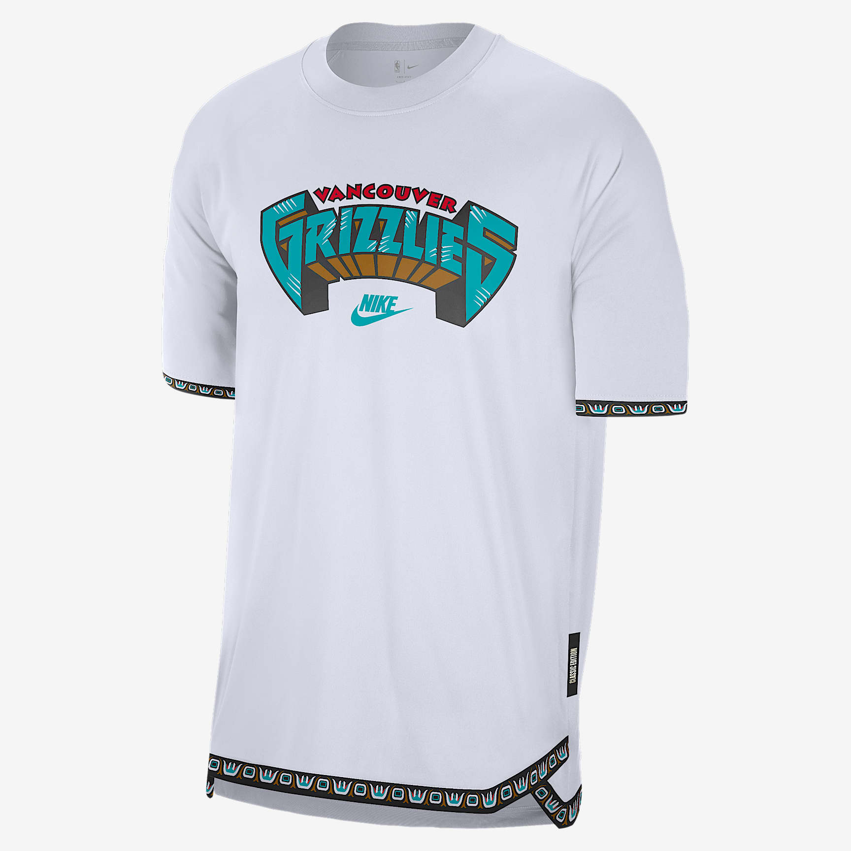 Memphis Grizzlies Hardwood Classics Men's Nike Dri-FIT NBA Short-Sleeve Pregame Top