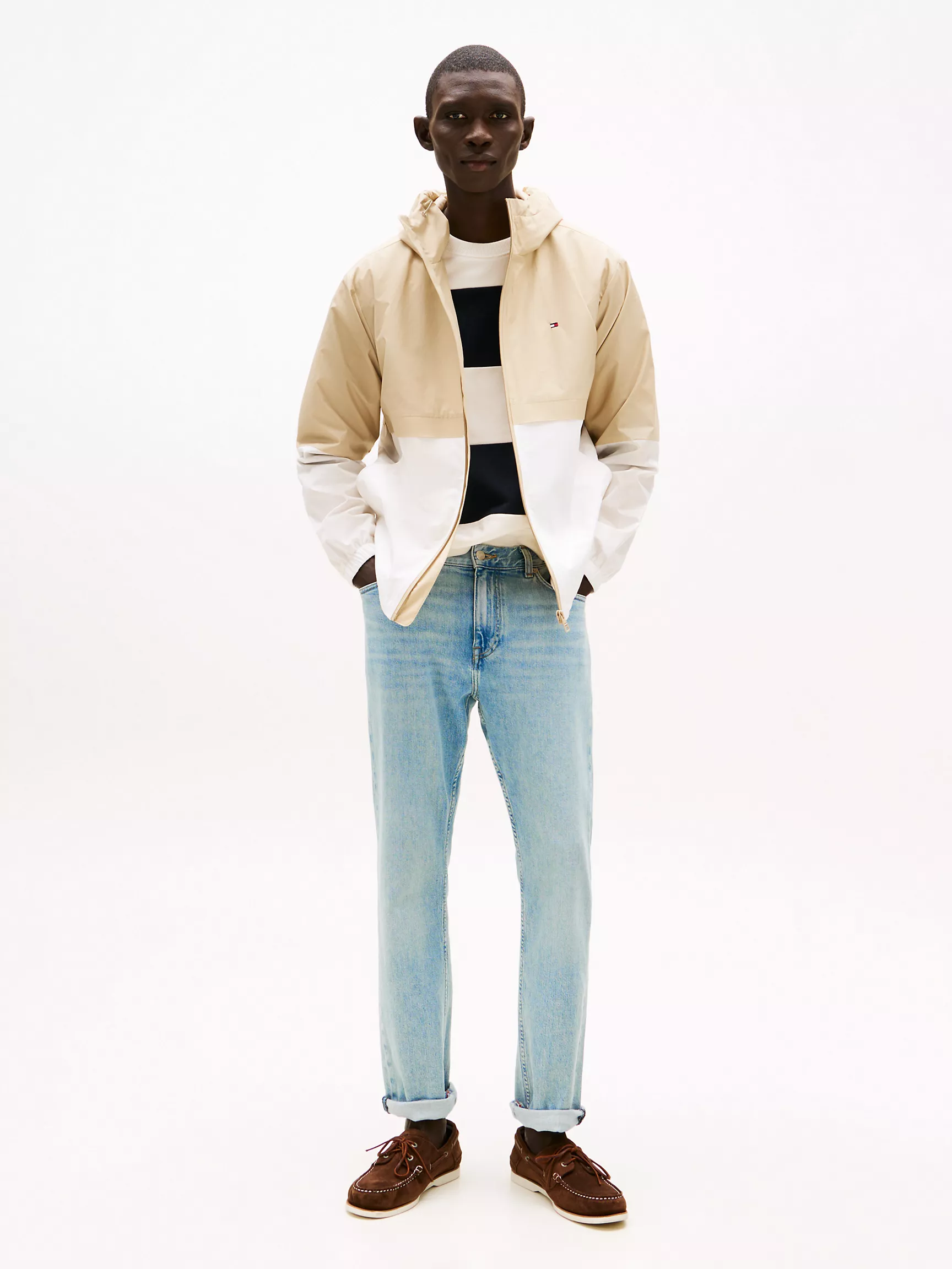 Мужская куртка Tommy Hilfiger, Куртка-колорблок из рипстопа с капюшоном