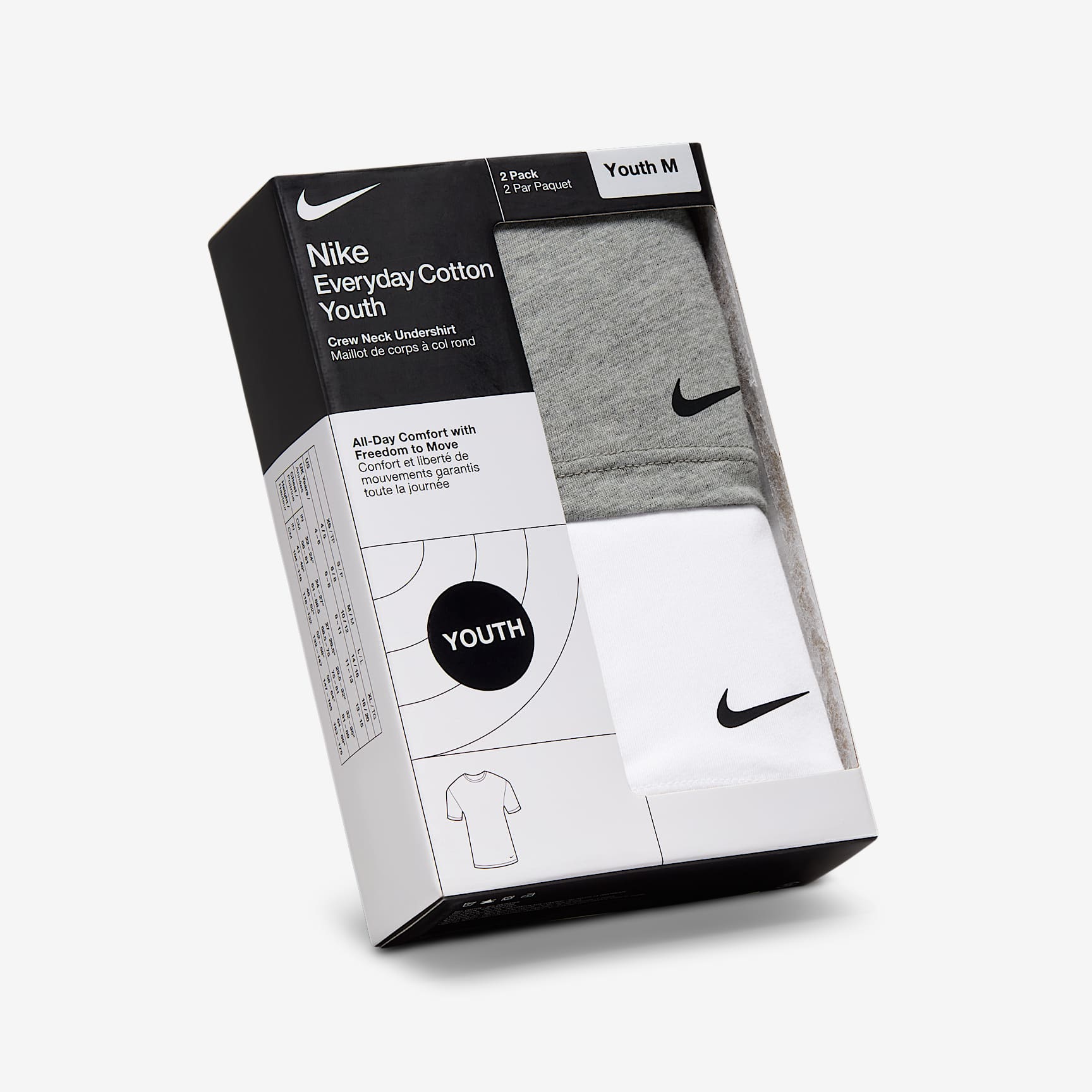 Nike Big Kids' Crew Undershirt (2-Pack)