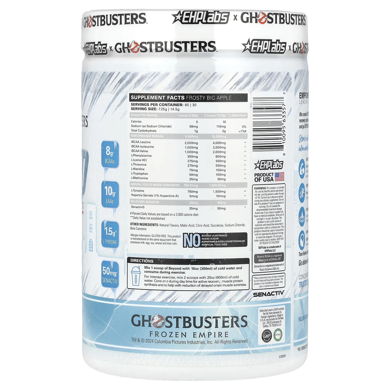 EHPlabs, Ghostbusters, Beyond, BCAA-EAA, большое морозное яблоко, 435 г (15,33 унции)