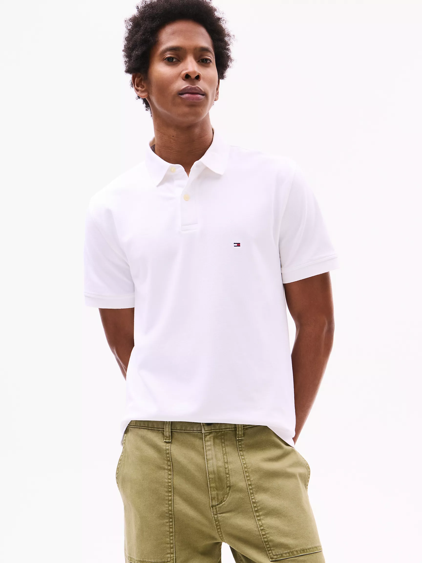 Мужское поло Tommy Hilfiger, Эластичное поло стандартного кроя Tommy