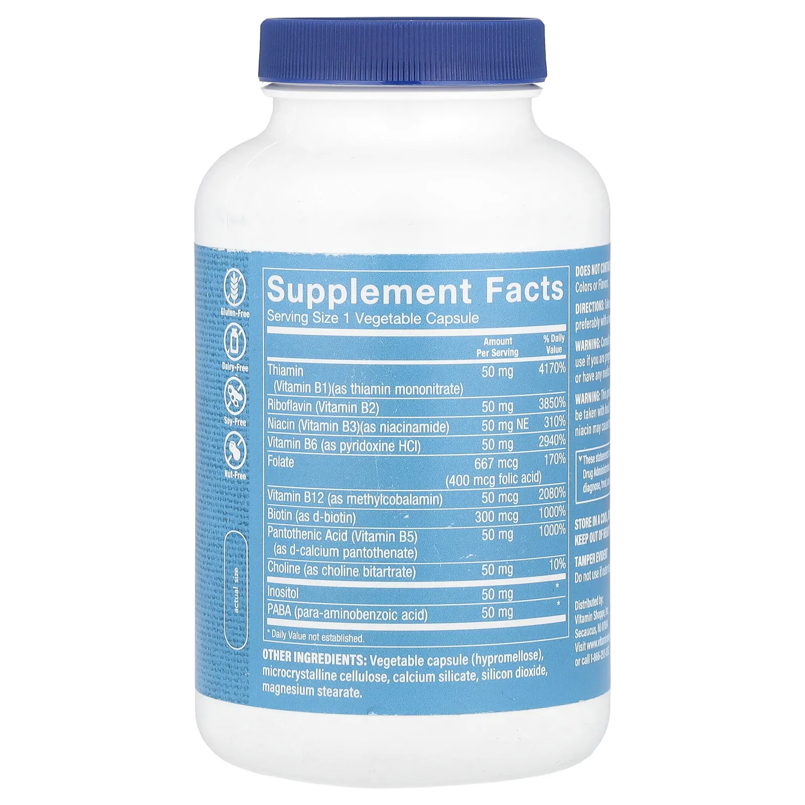 The Vitamin Shoppe, B-Complex 50, 300 растительных капсул