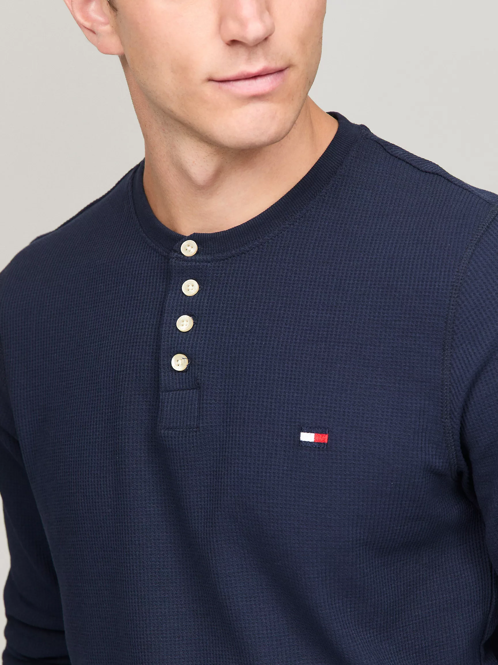 Мужской топ Tommy Hilfiger, Термокофта Henley для сна