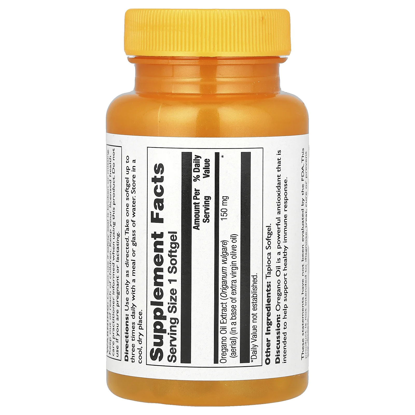 Thompson, масло орегано, 150 мг, 60 капсул