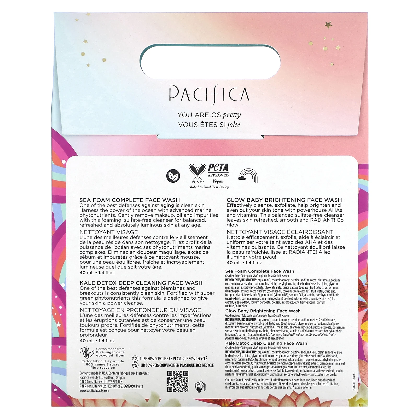 Pacifica, звездочки для умывания, 3 шт. в упаковке, по 40 мл (1,4 жидк. унции)