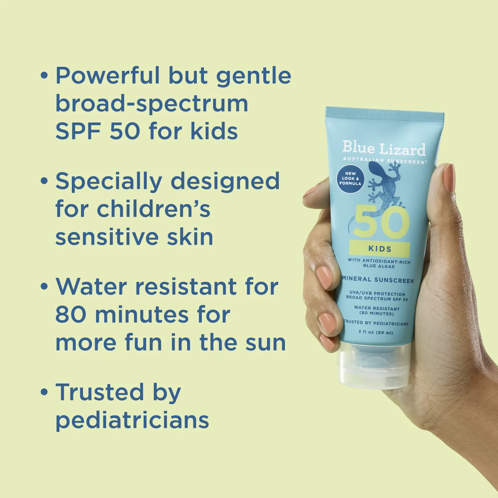 Blue Lizard Australian Sunscreen, детское минеральное солнцезащитное средство, SPF 50, 89 мл (3 жидк. унции)